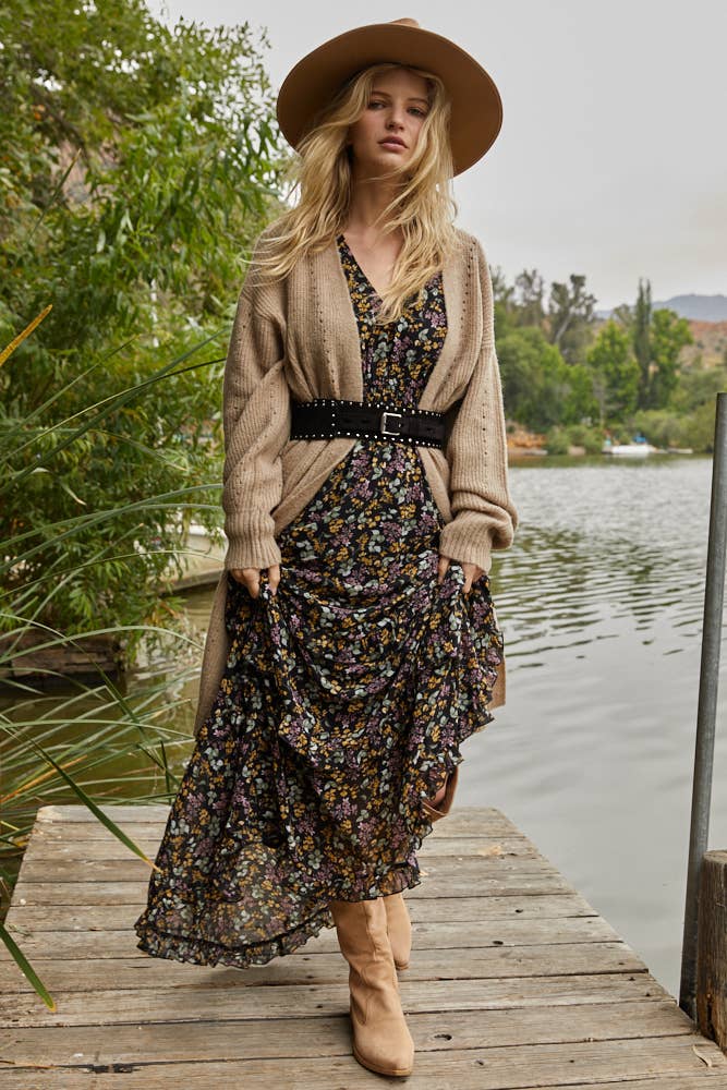 Kailey V-Neck Maxi Dress S