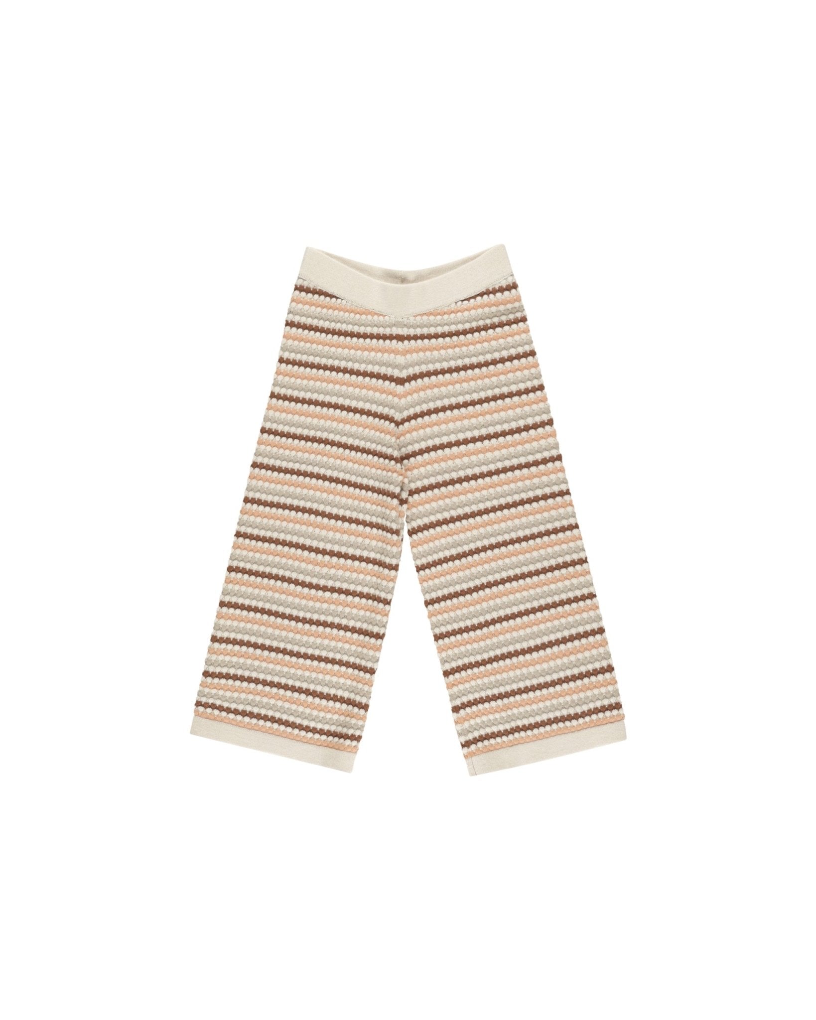 Knit Wide Leg Pant || Honeycomb Stripe - LAST 18/24M & 8/9Y