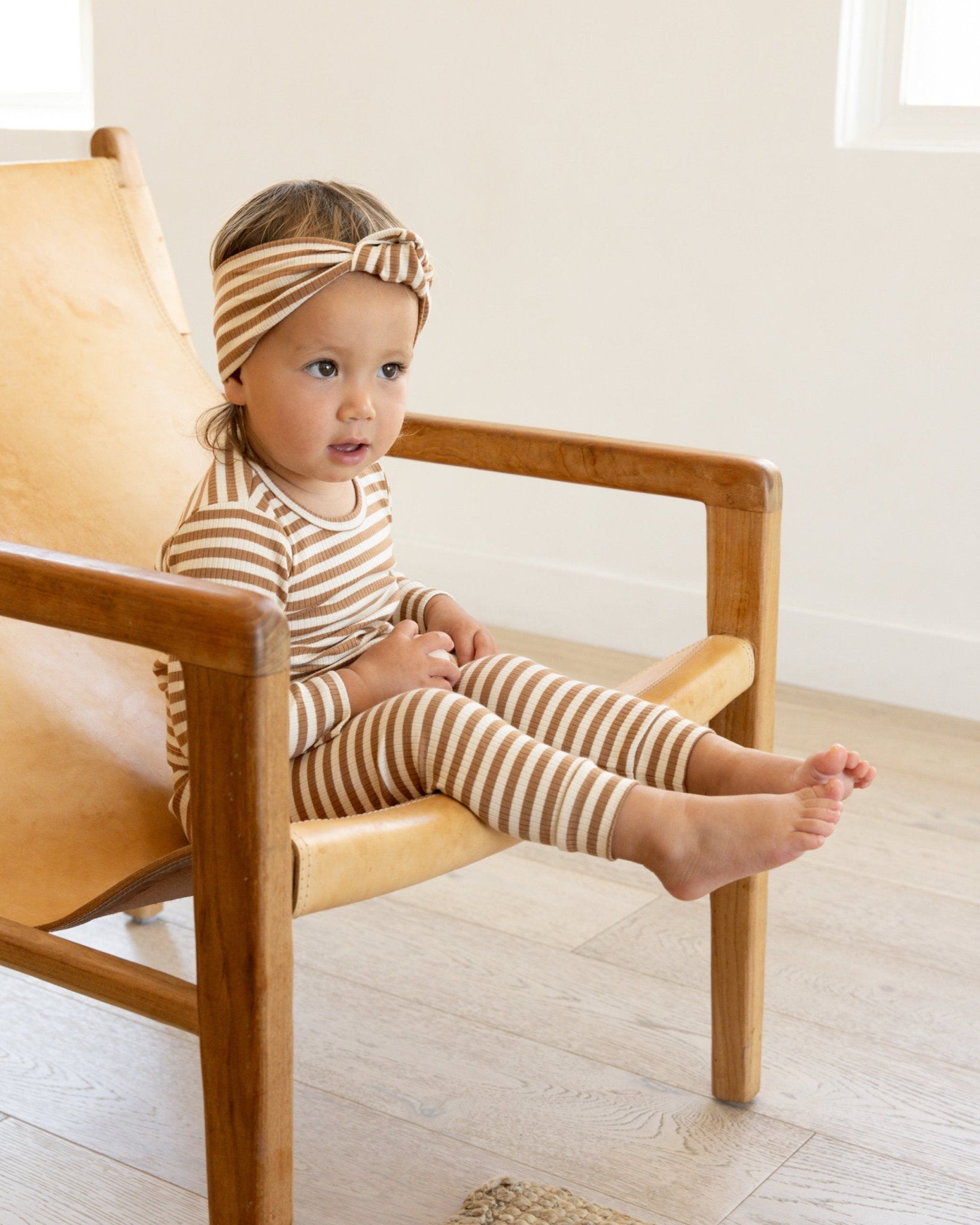 Knotted Headband | Cinnamon Stripe - LAST ONE 12/24M