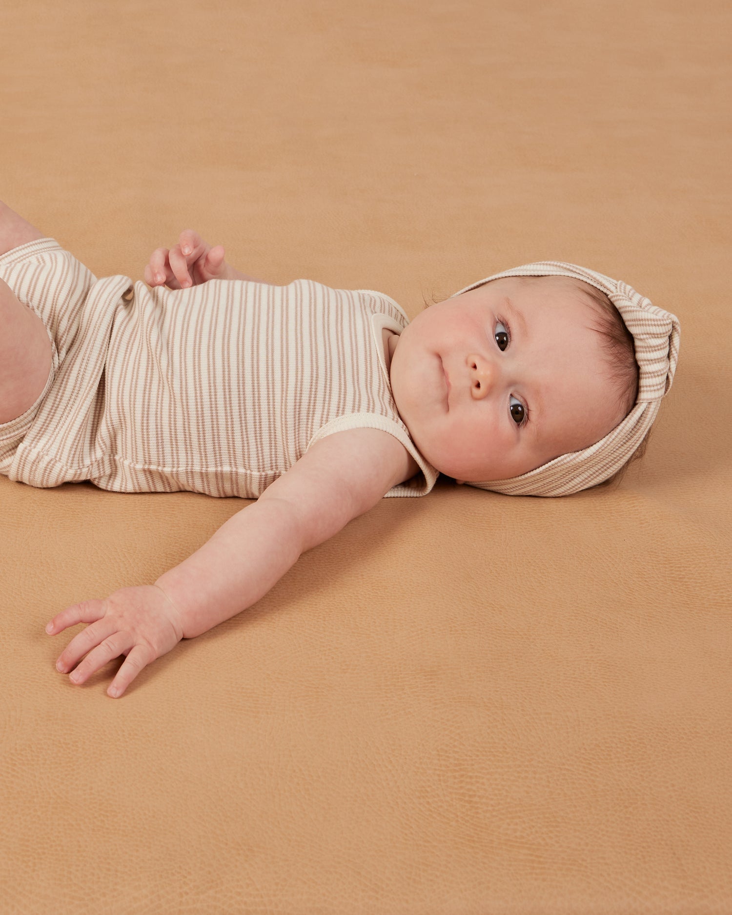 Knotted Headband || Oat Stripe