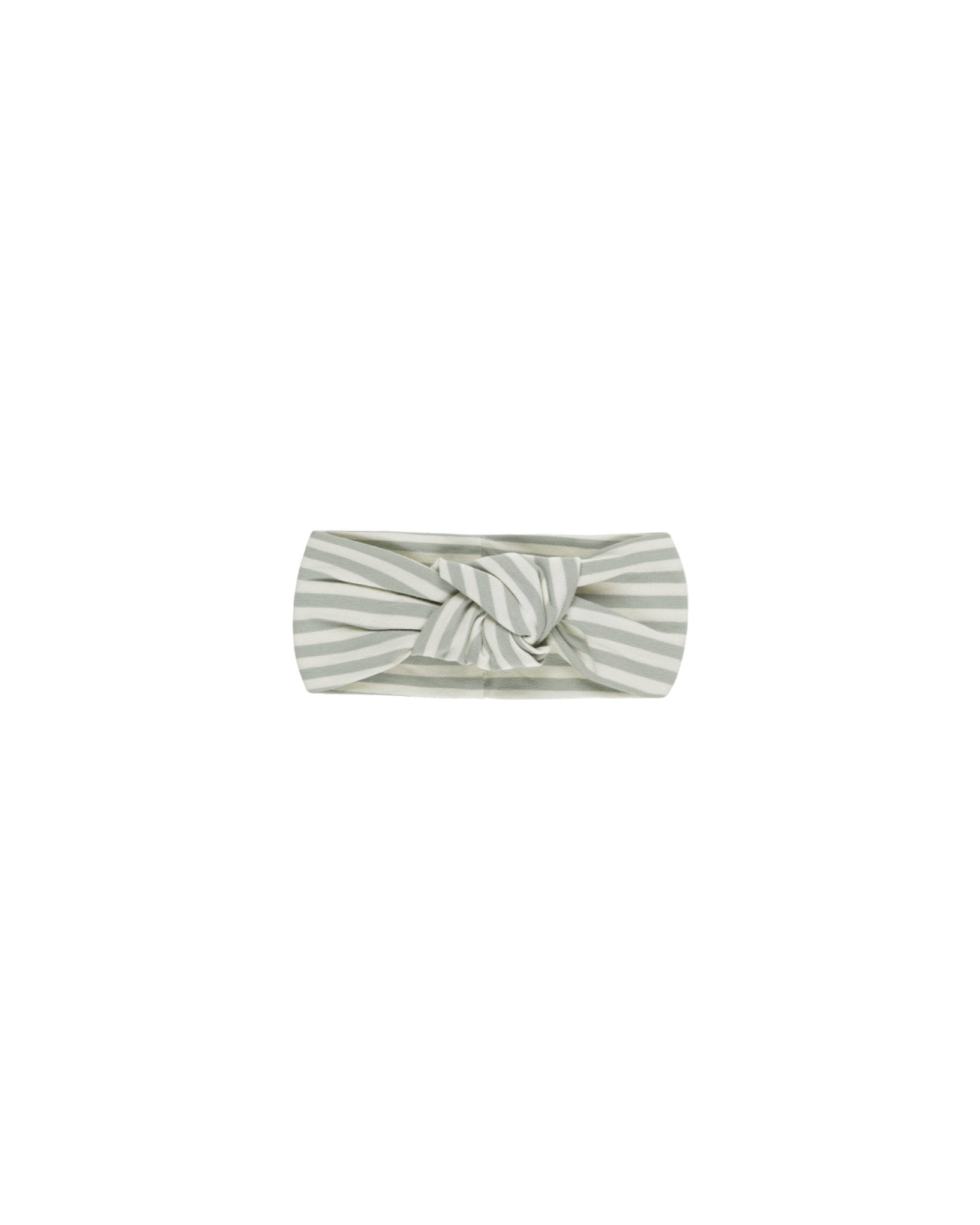 Knotted Headband || Sage Stripe