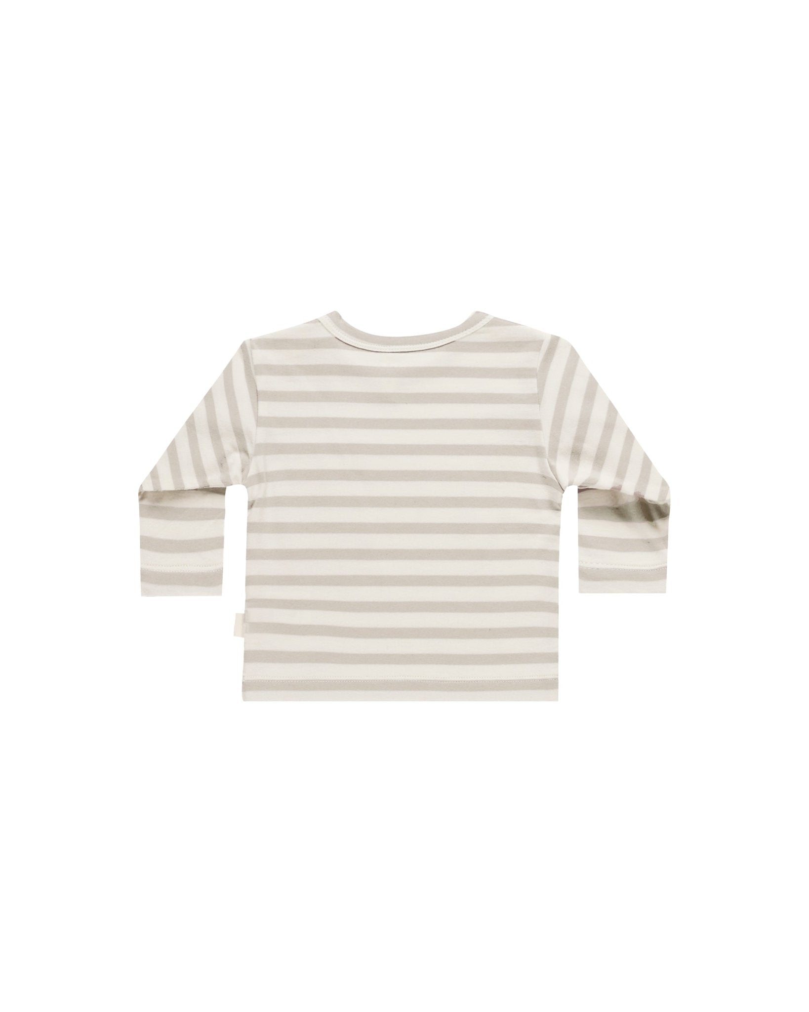 Long Sleeve Pocket Tee || Grey Stripe