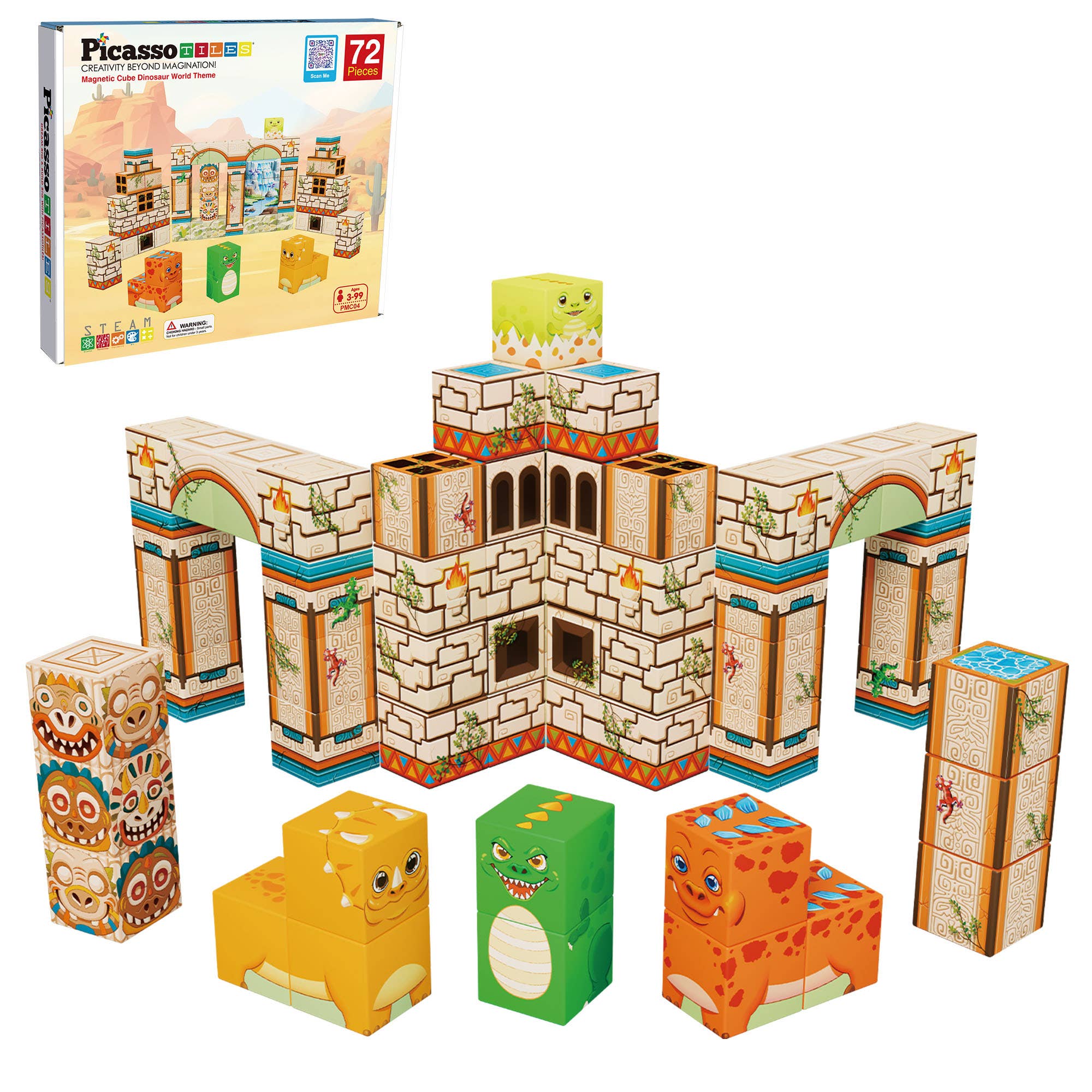Magnet Cube Dinosaur World Mix & Match Building Block