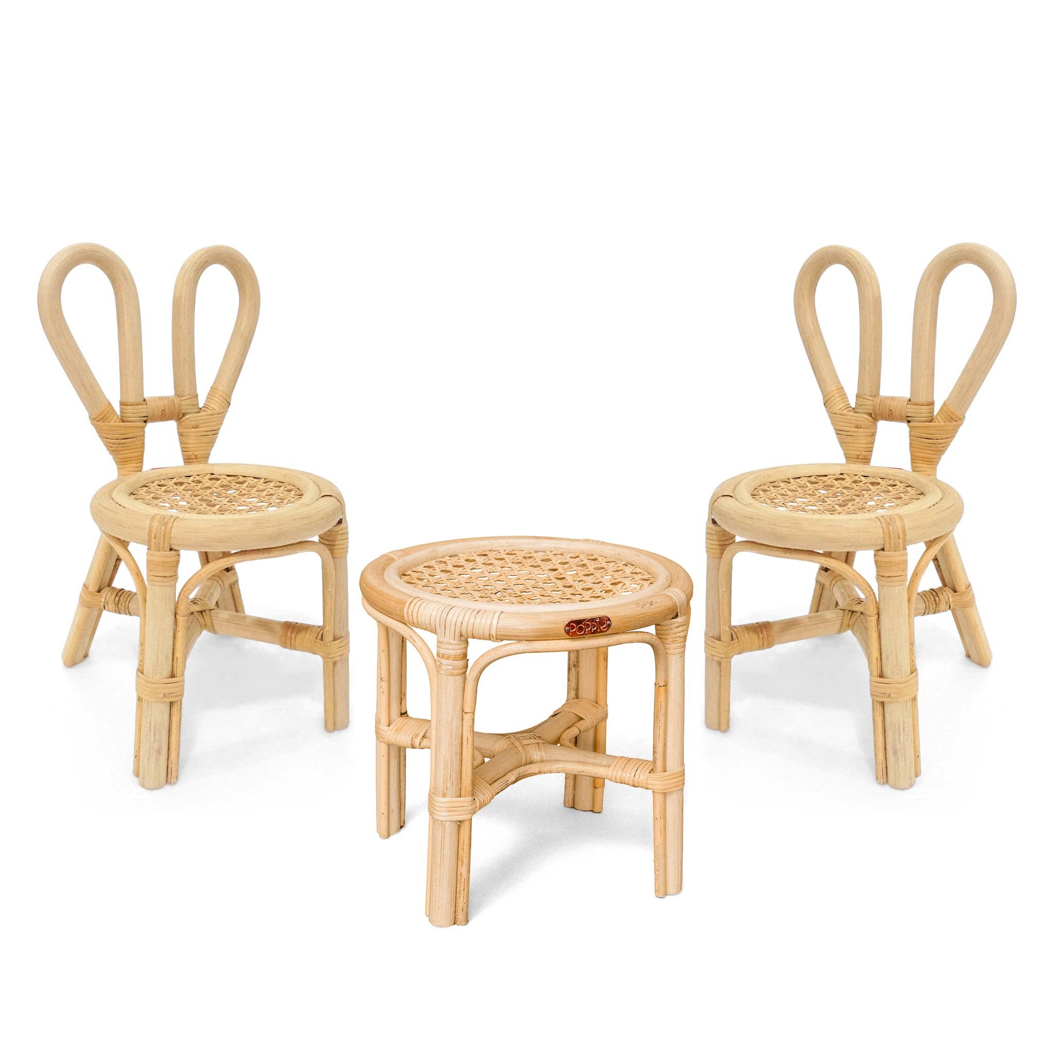 Mini Table & Chairs Set (doll size) | Bunny Set