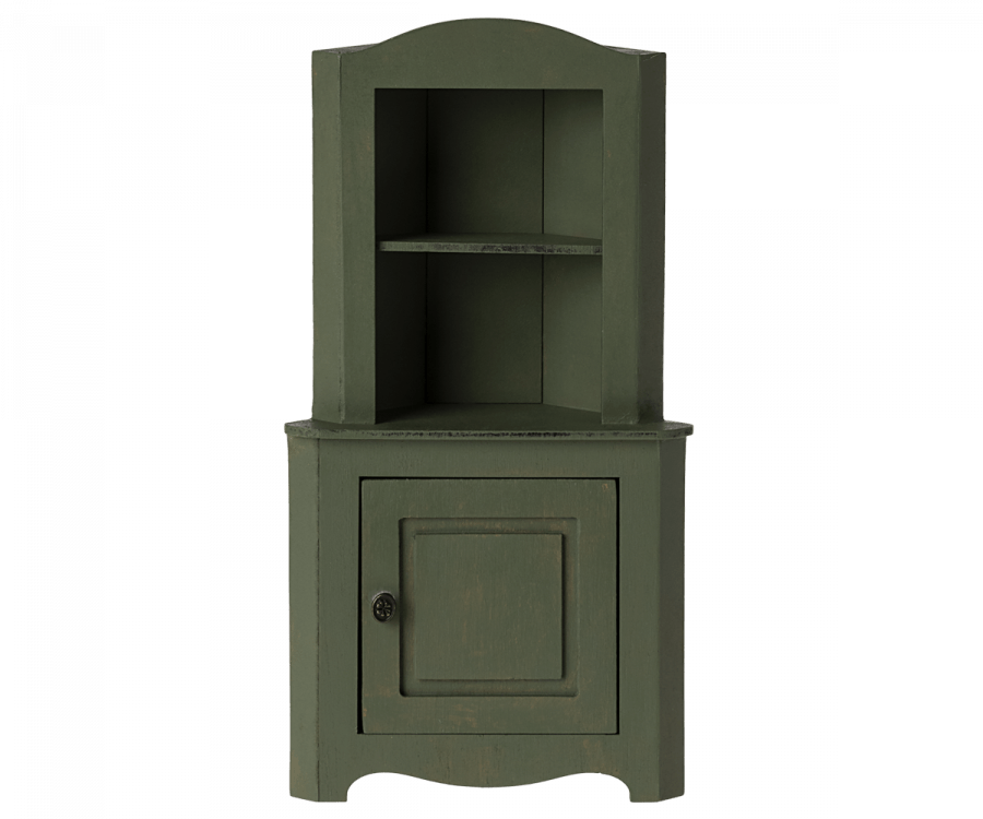 Miniature corner cabinet - Dark green