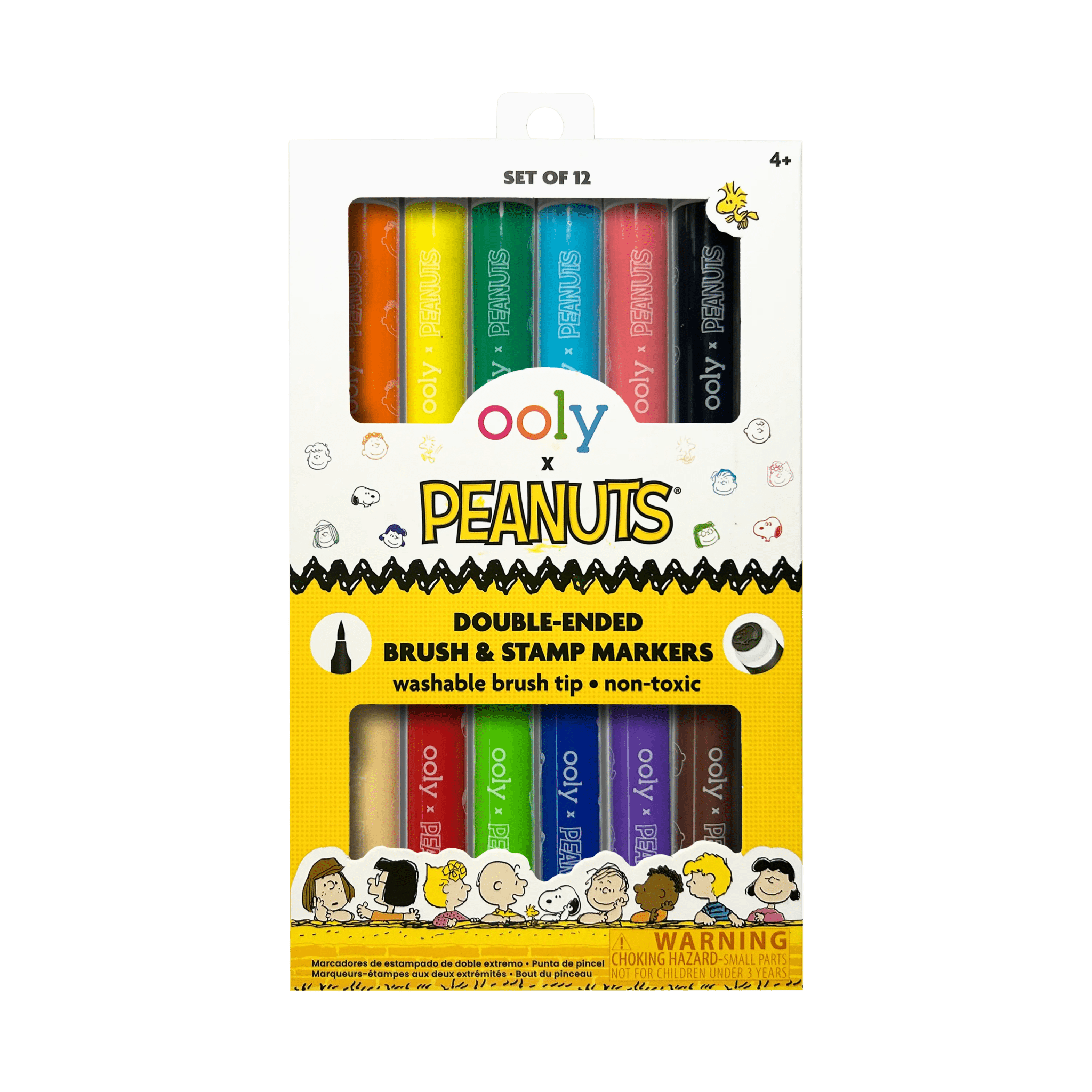 OOLY x Peanuts: Double - Ended Brush & Stamp Markers
