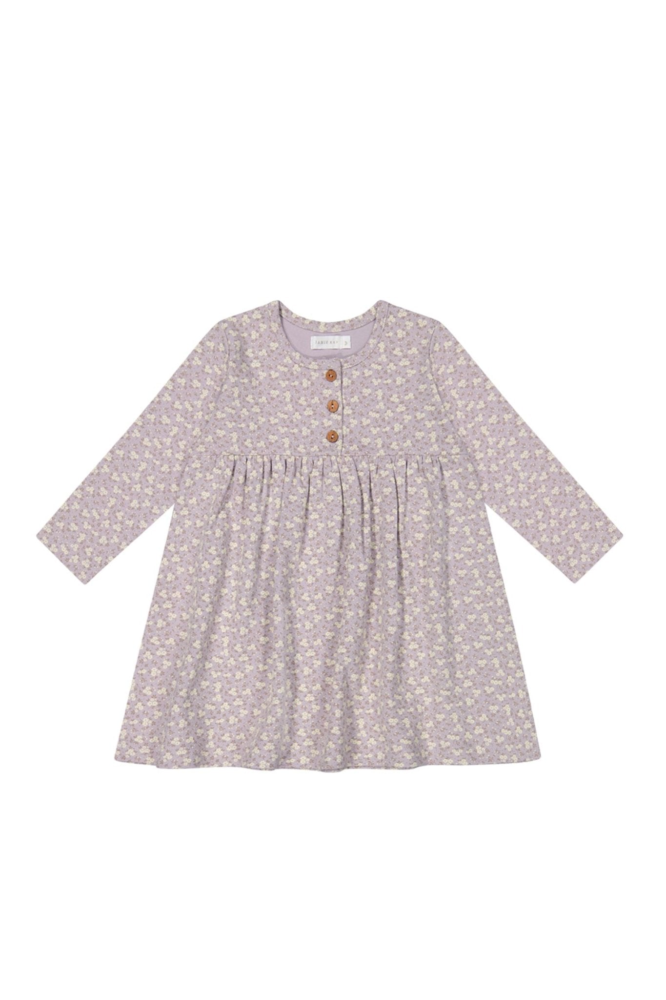Organic Cotton Bridget Dress - Rosalie Field Raindrop