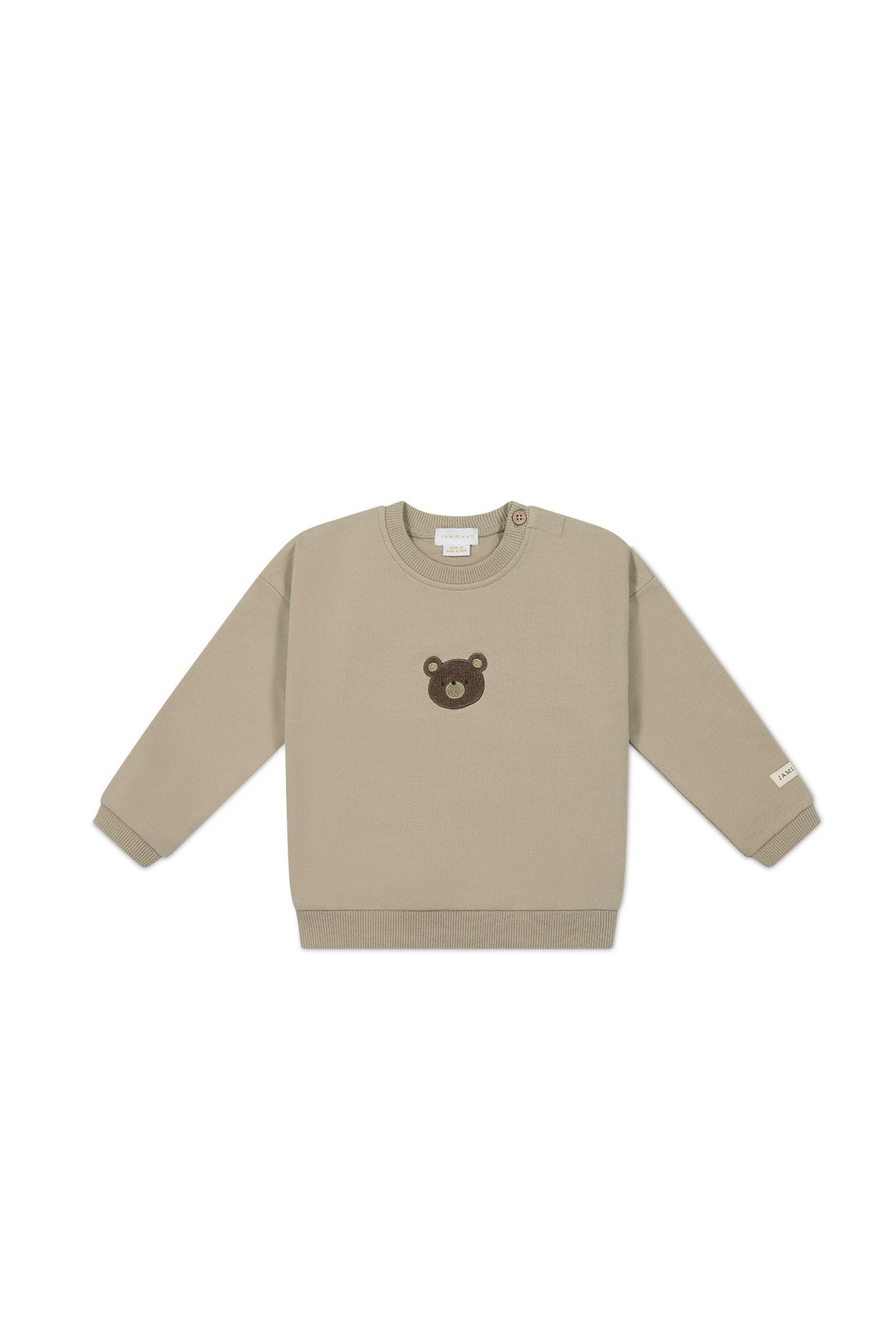 Organic Cotton Damien Sweatshirt || Fawn Bear