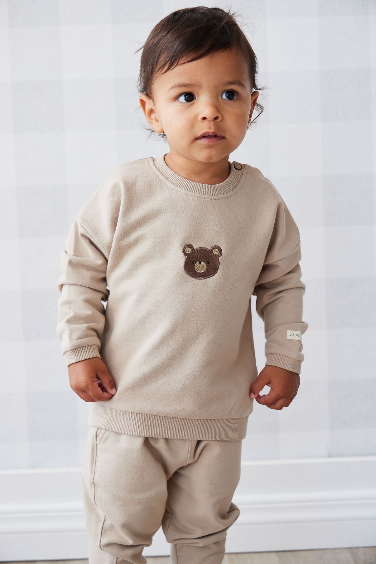 Organic Cotton Damien Sweatshirt || Fawn Bear