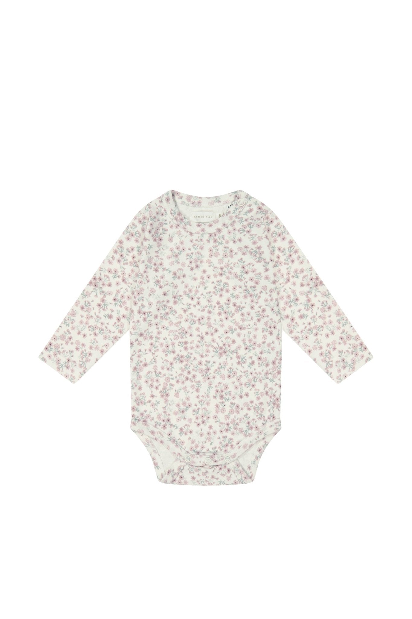Organic Cotton Long Sleeve Bodysuit - Posy Floral