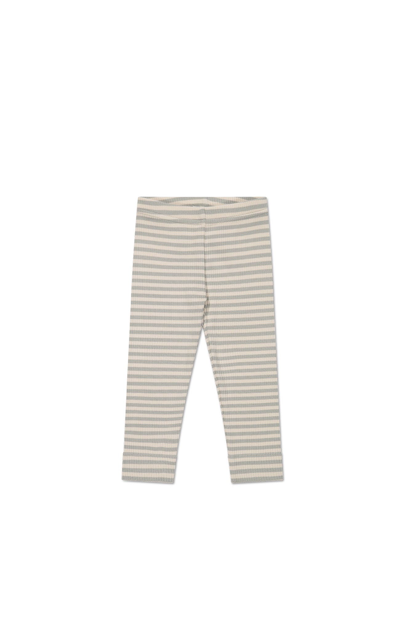 Organic Cotton Modal Elastane Legging || Narrow Stripe Willow/Soft Clay