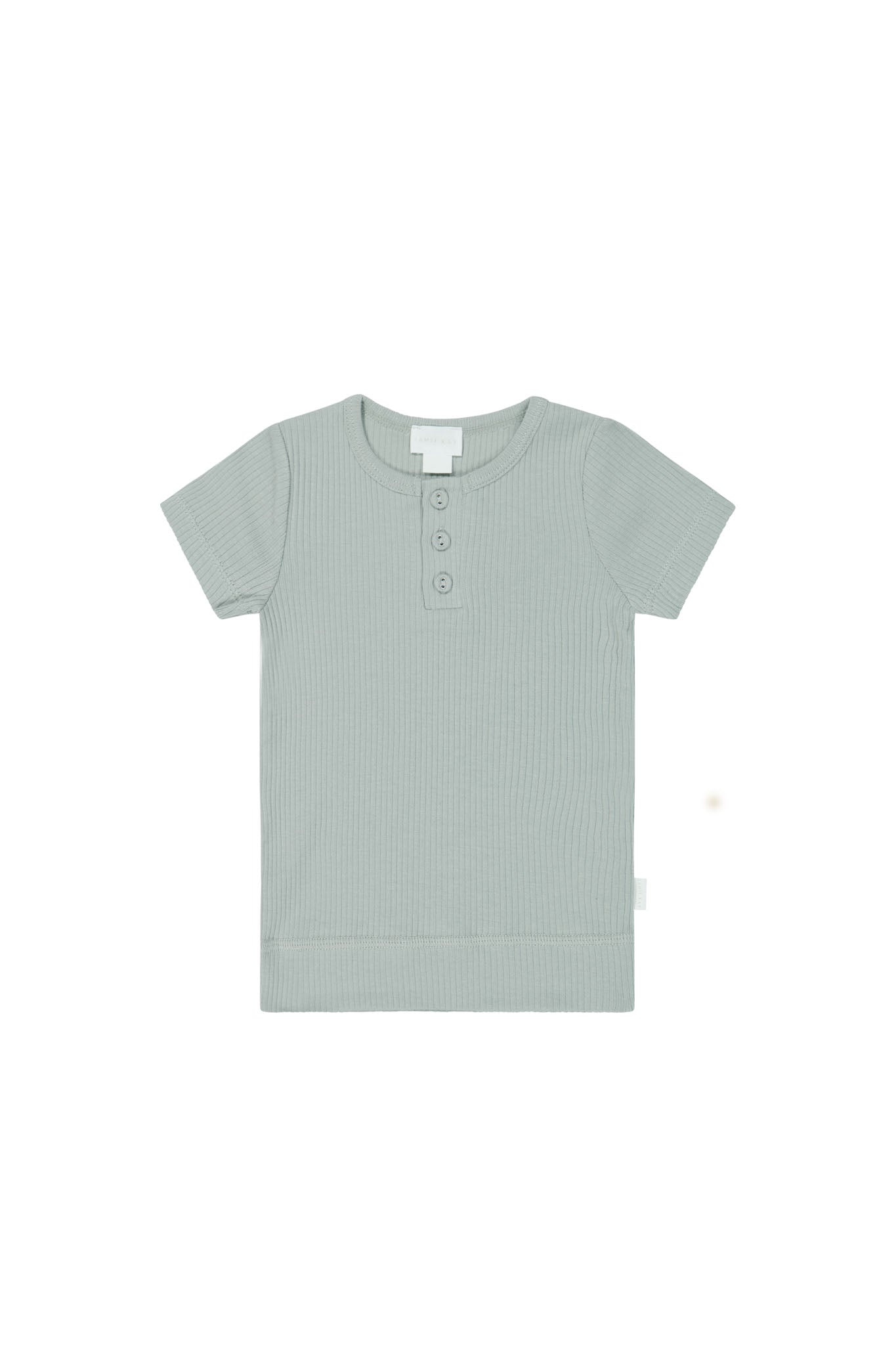 Organic Cotton Modal Henley Tee - Mineral