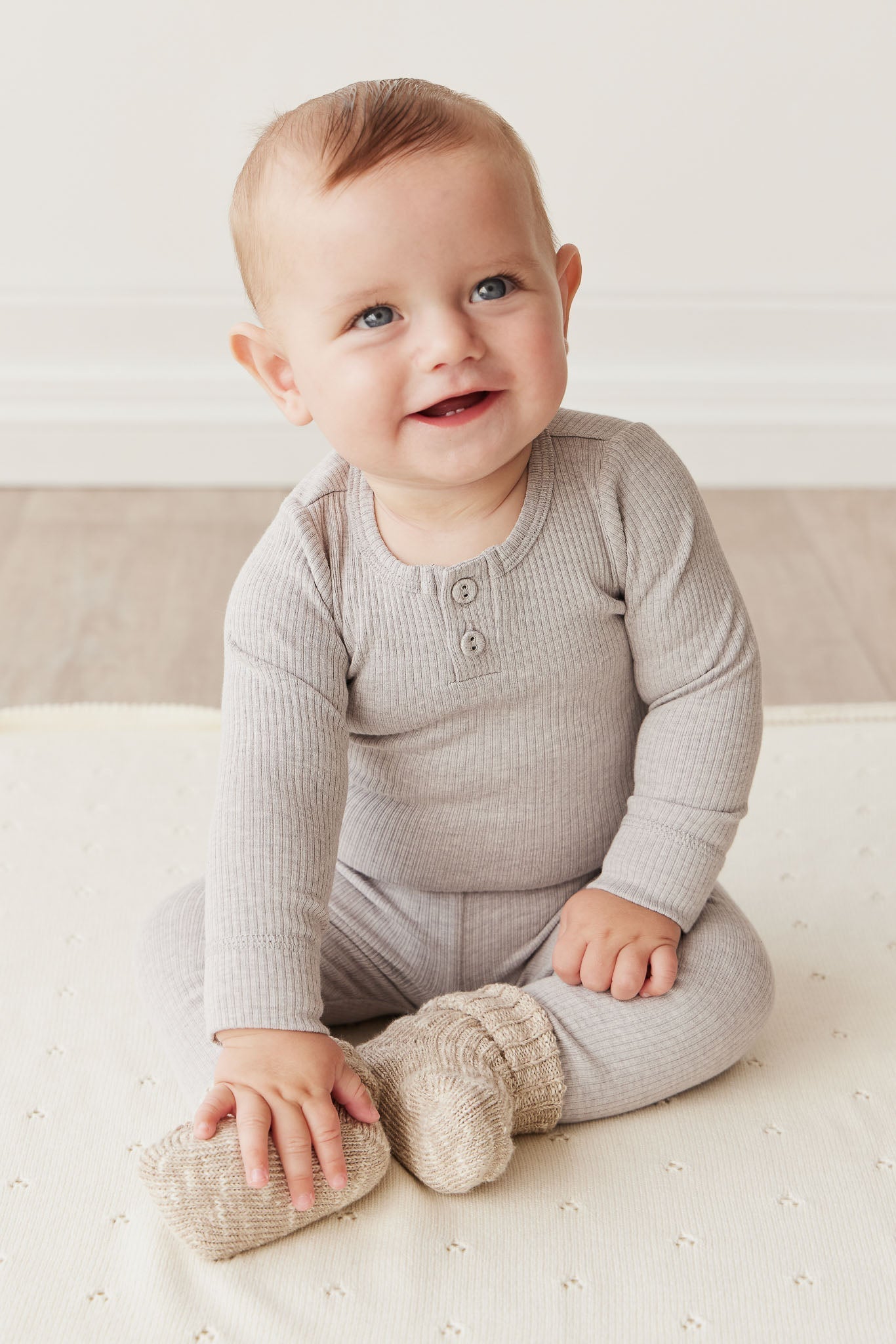 Organic Cotton Modal Long Sleeve Bodysuit || Icicle Marle