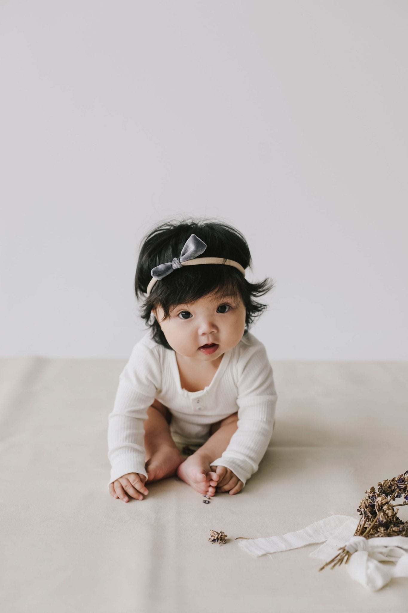 Organic Cotton Modal Long Sleeve Bodysuit - Milk