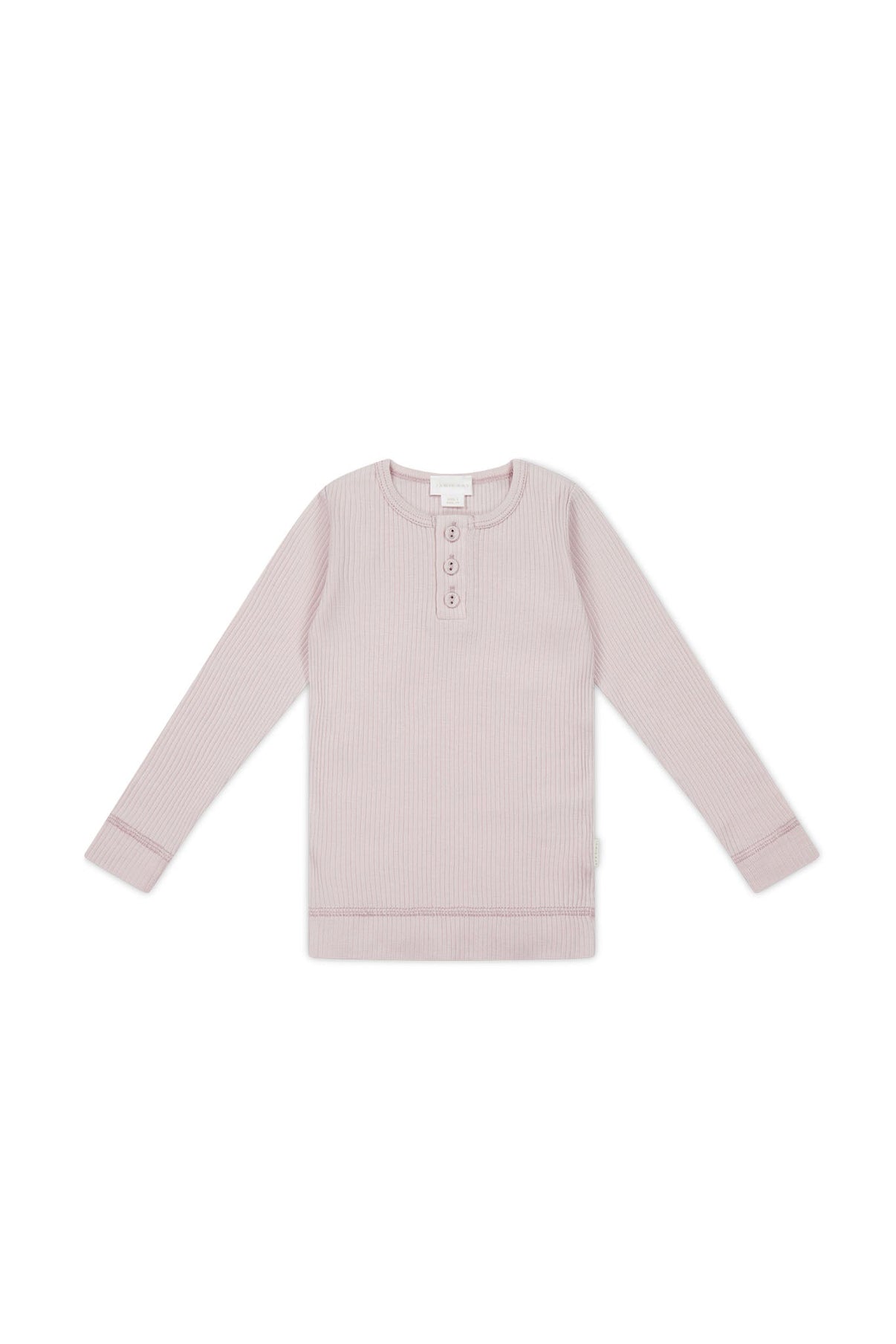 Organic Cotton Modal Long Sleeve Henley || Violet Tint