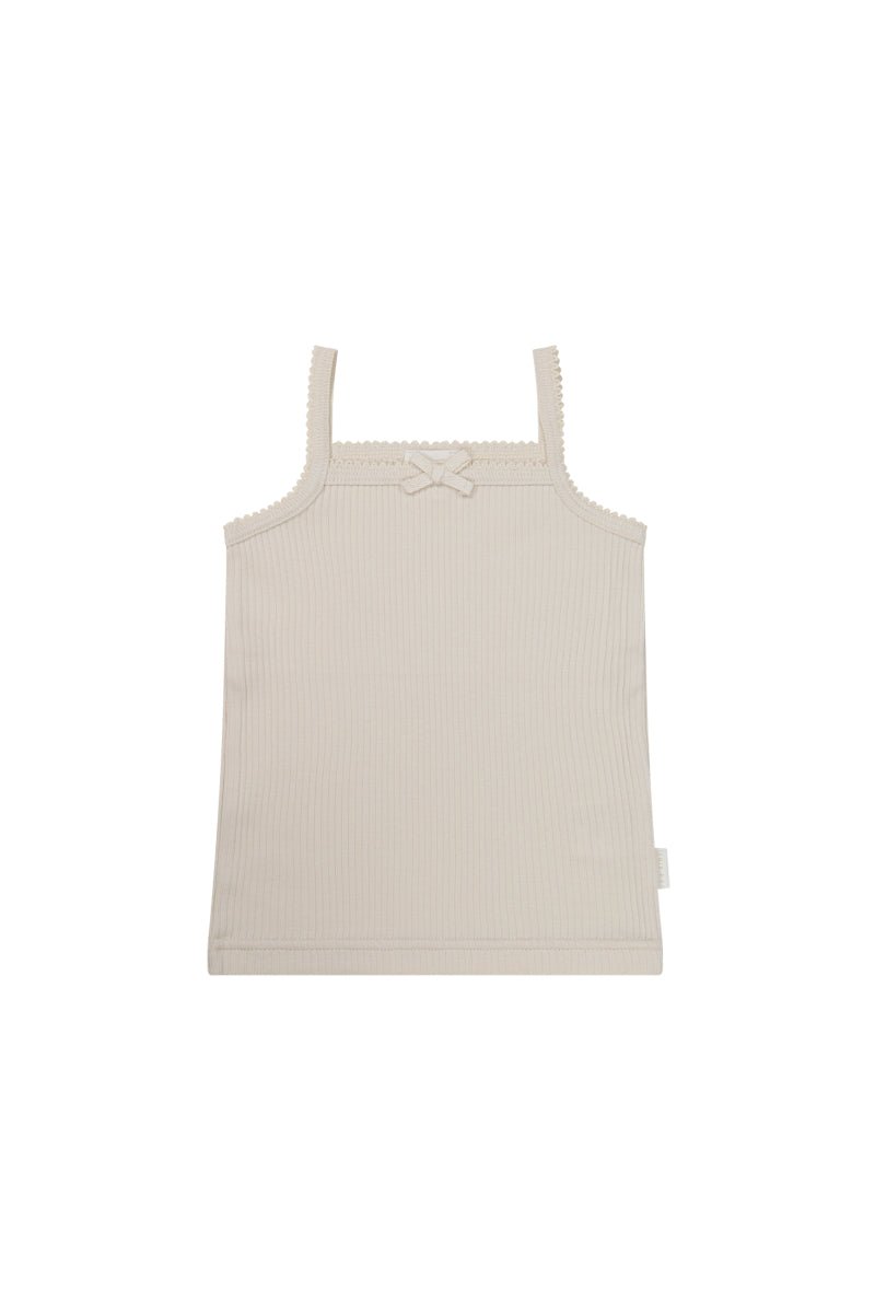 Organic Cotton Modal Singlet - Beech