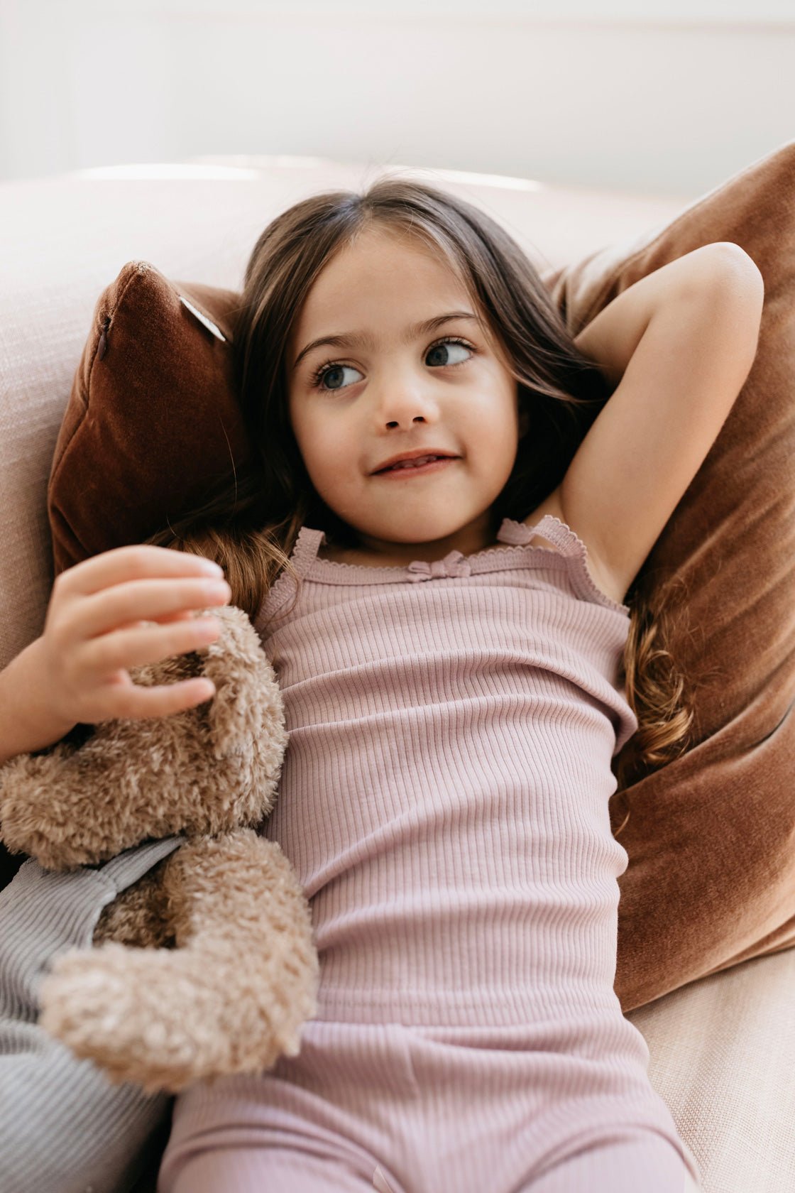 Organic Cotton Modal Singlet - Blossom