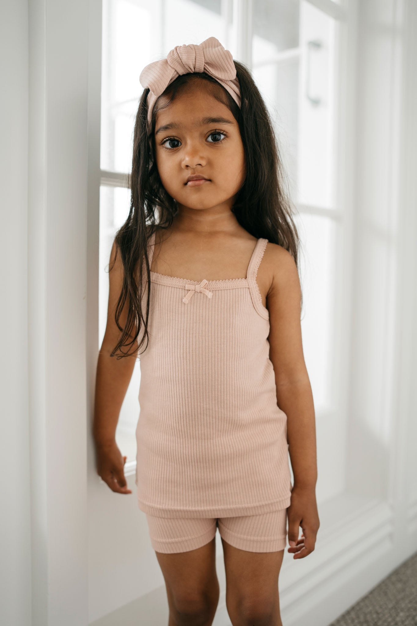 Organic Cotton Modal Singlet - Dusky Rose