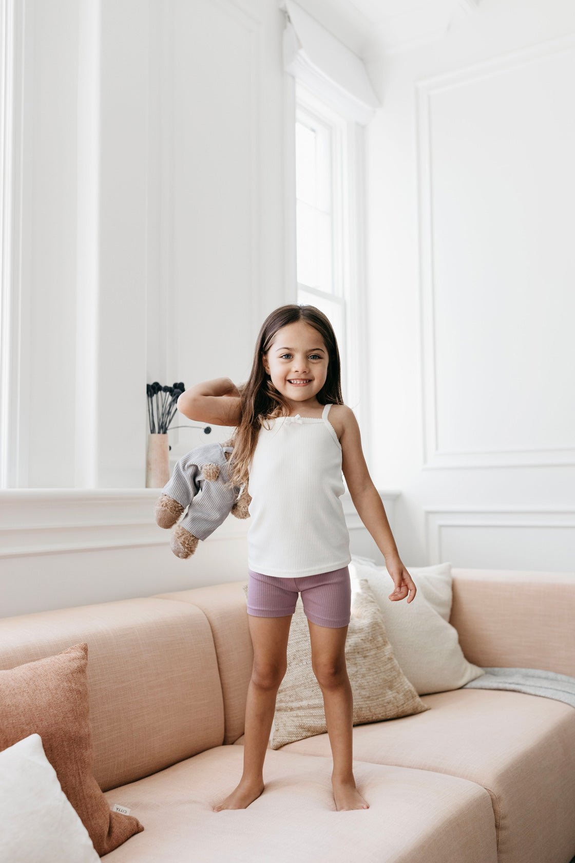 Organic Cotton Modal Singlet - Milk