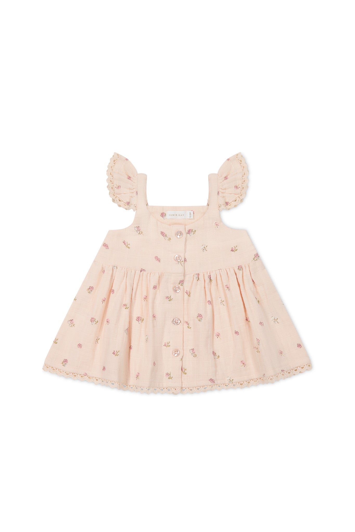 Organic Cotton Muslin Cassie Top || Meredith Morganite - LAST ONE 3/6M