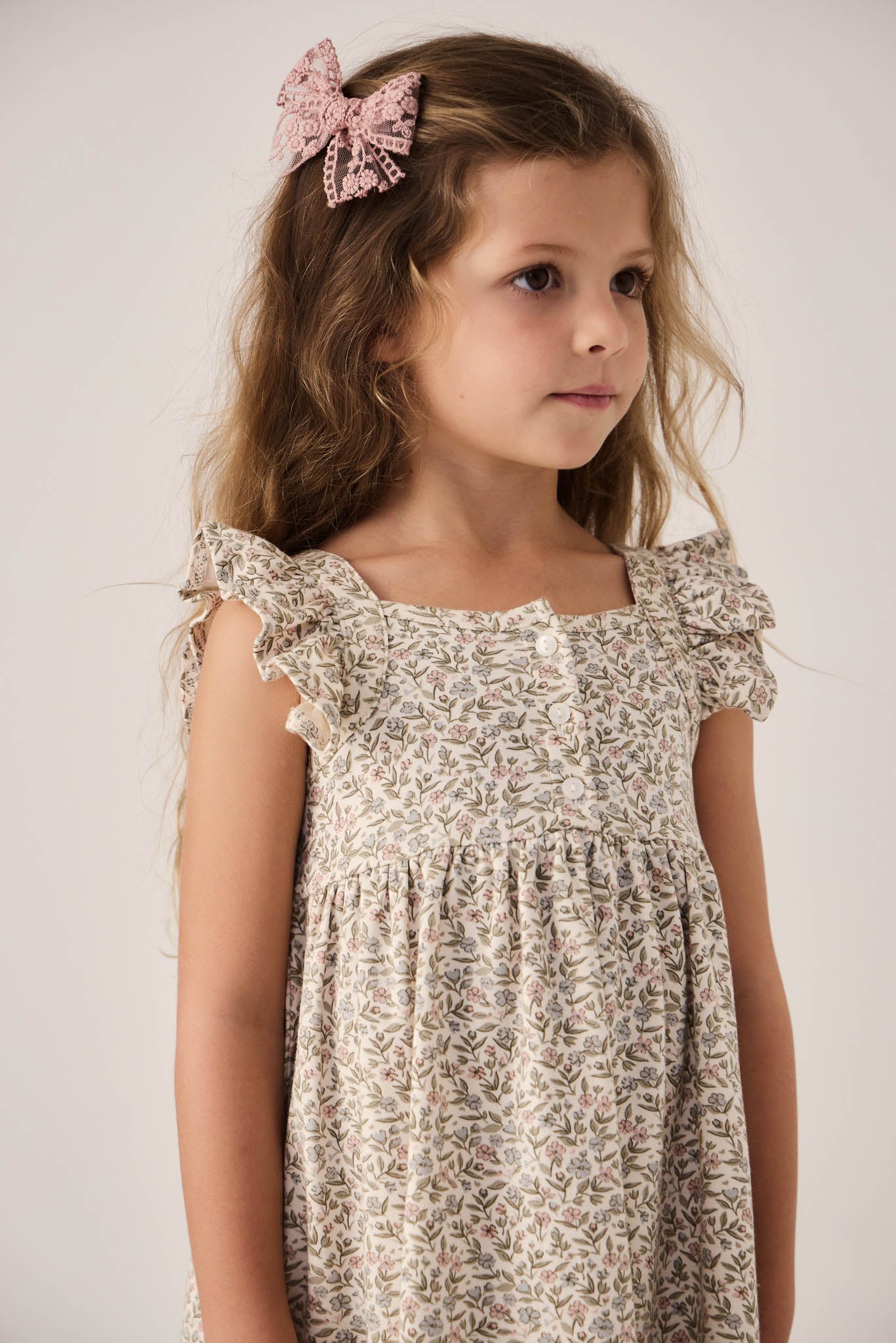 Organic Cotton Romy Dress | Ariella Eggnog - LAST 6/12M & 7Y