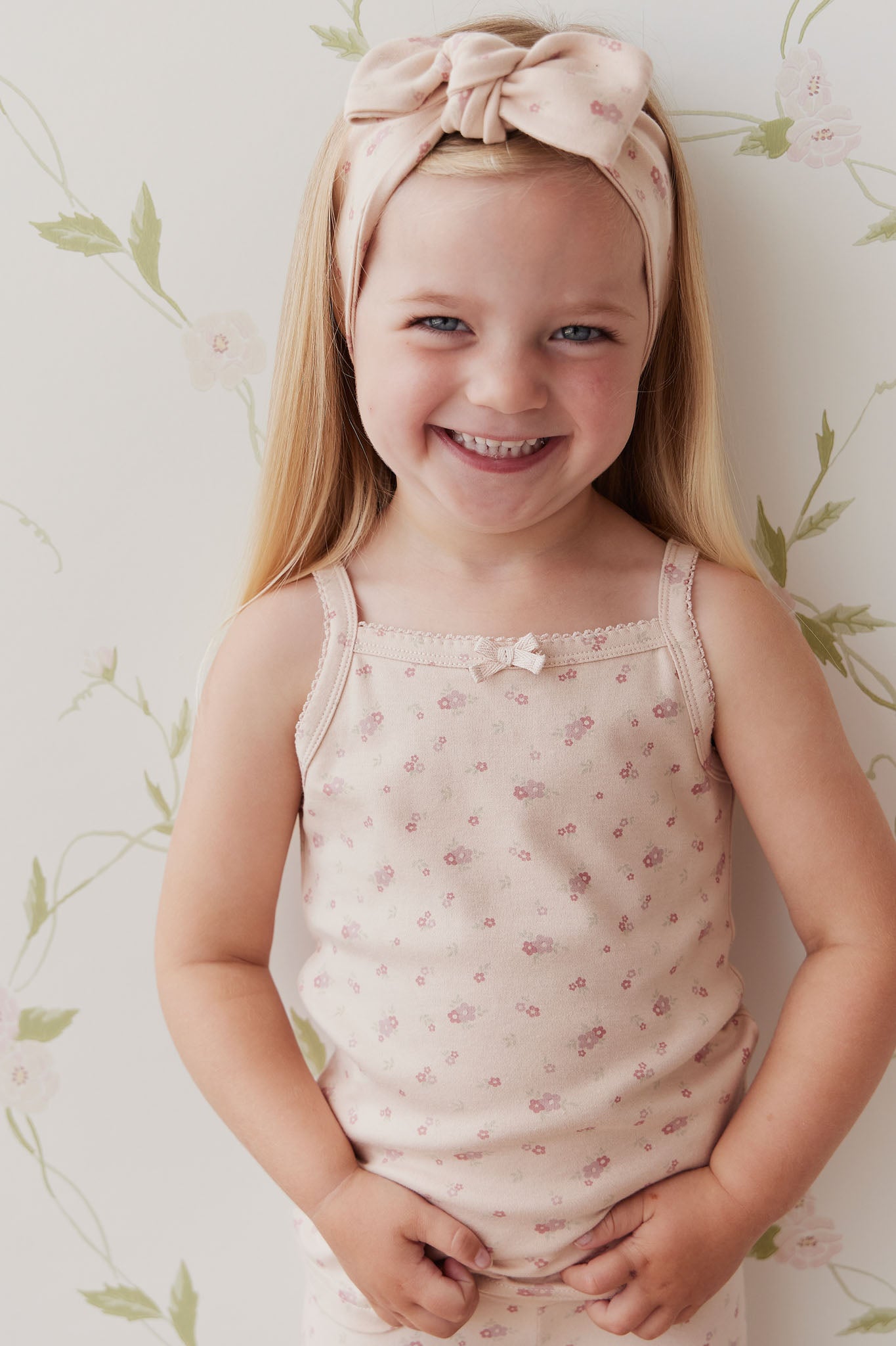 Organic Cotton Singlet - Cindy Whisper Pink