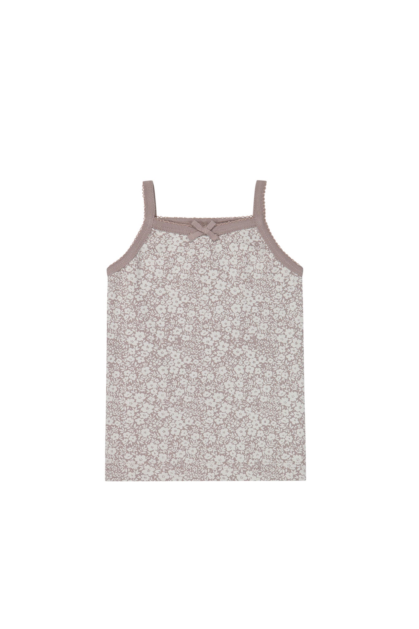 Organic Cotton Singlet | Greta Floral Bark - LAST 4Y & 5Y
