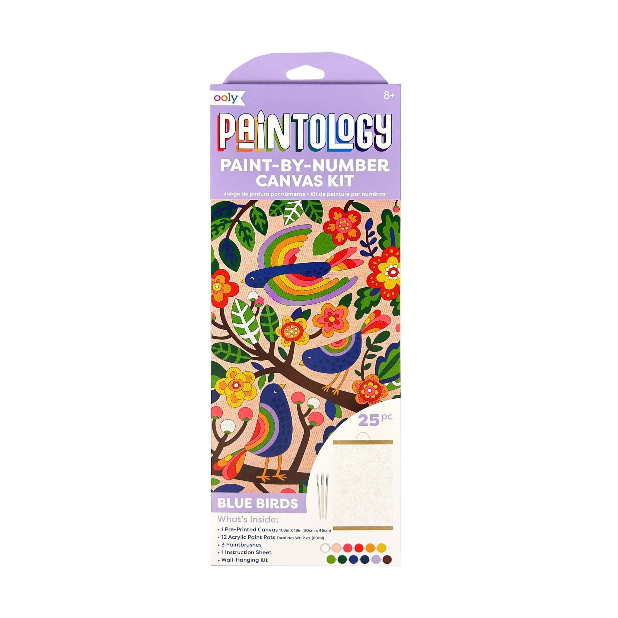 Paintology Paint By Number Canvas Kit | Blue Birds