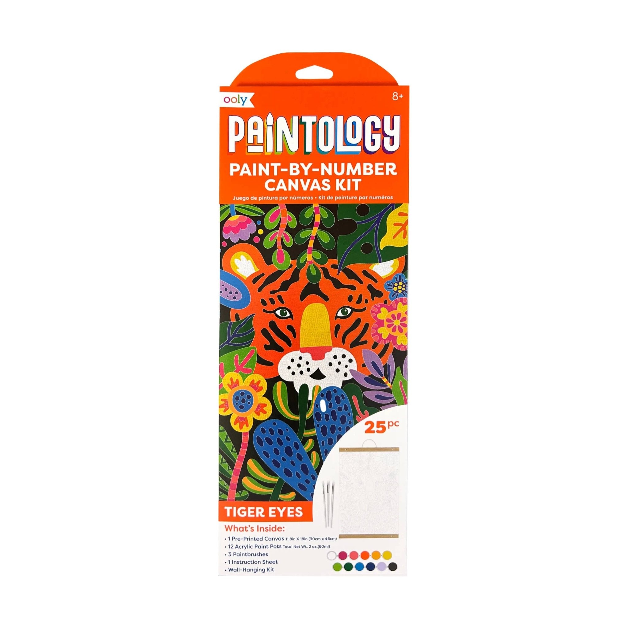 Paintology Paint By Number Canvas Kit | Tiger Eyes