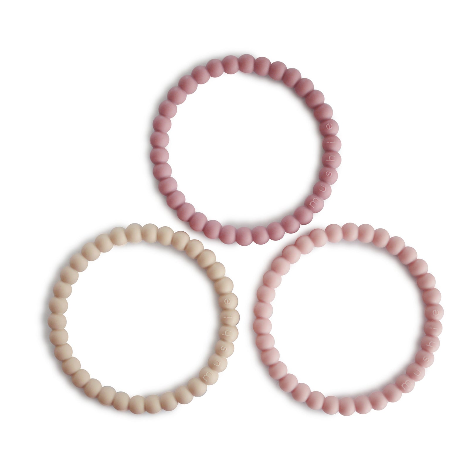 PEARL TEETHER BRACELET | LINEN/PEONY/PALE PINK