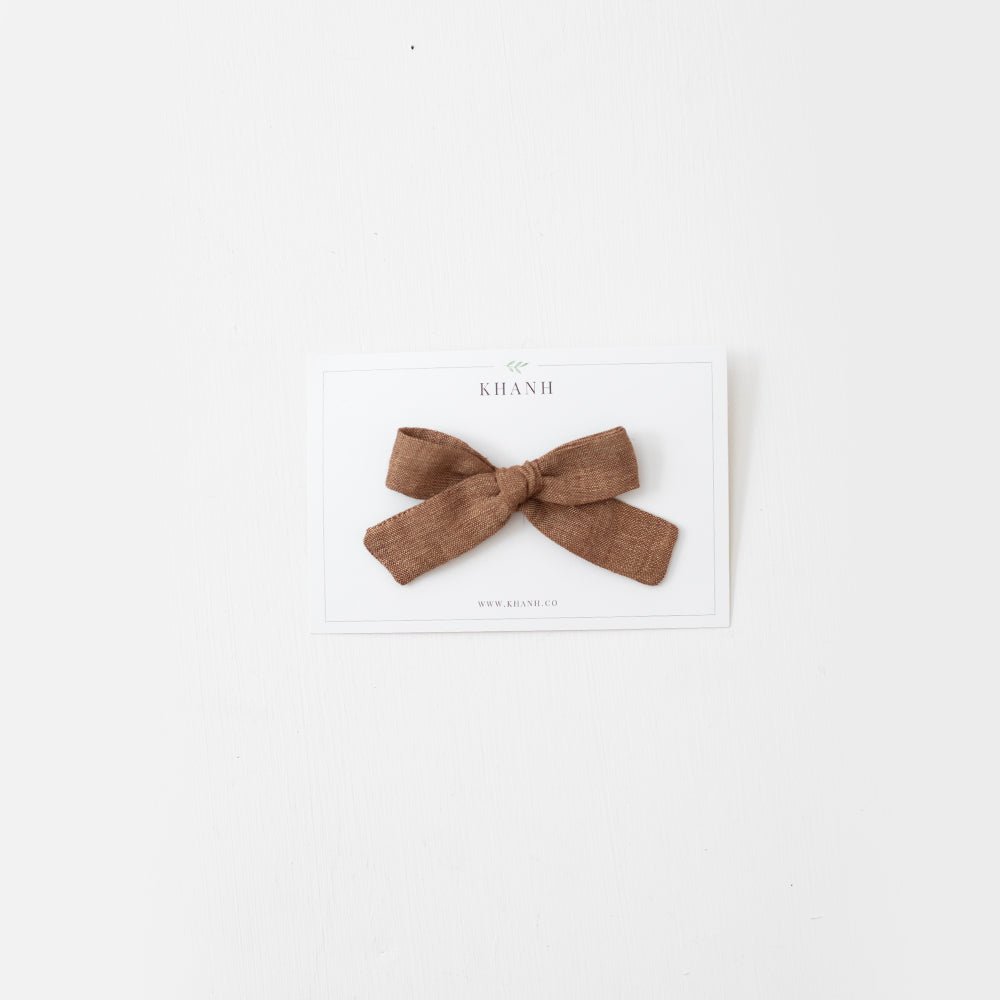 Pecan | Medium Hand Tied Bow