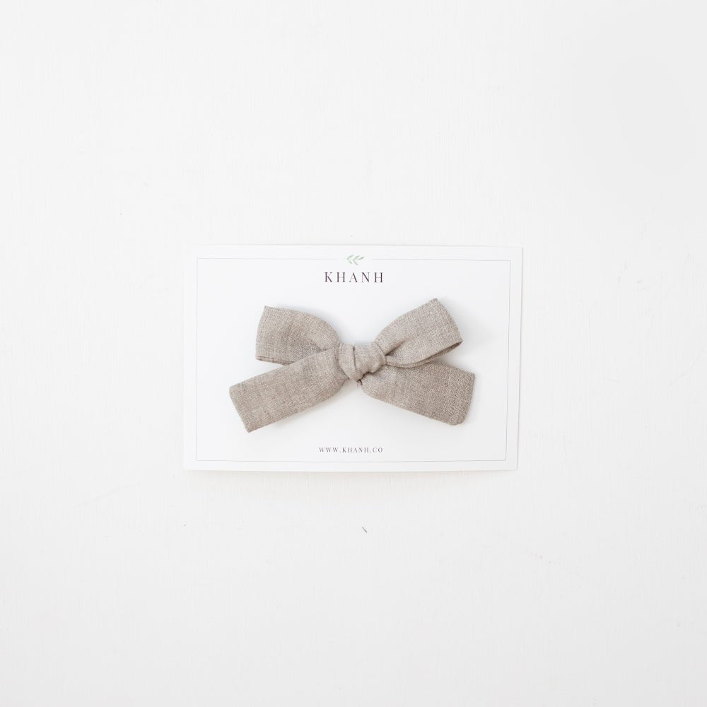 Pewter | Medium Hand Tied Bow