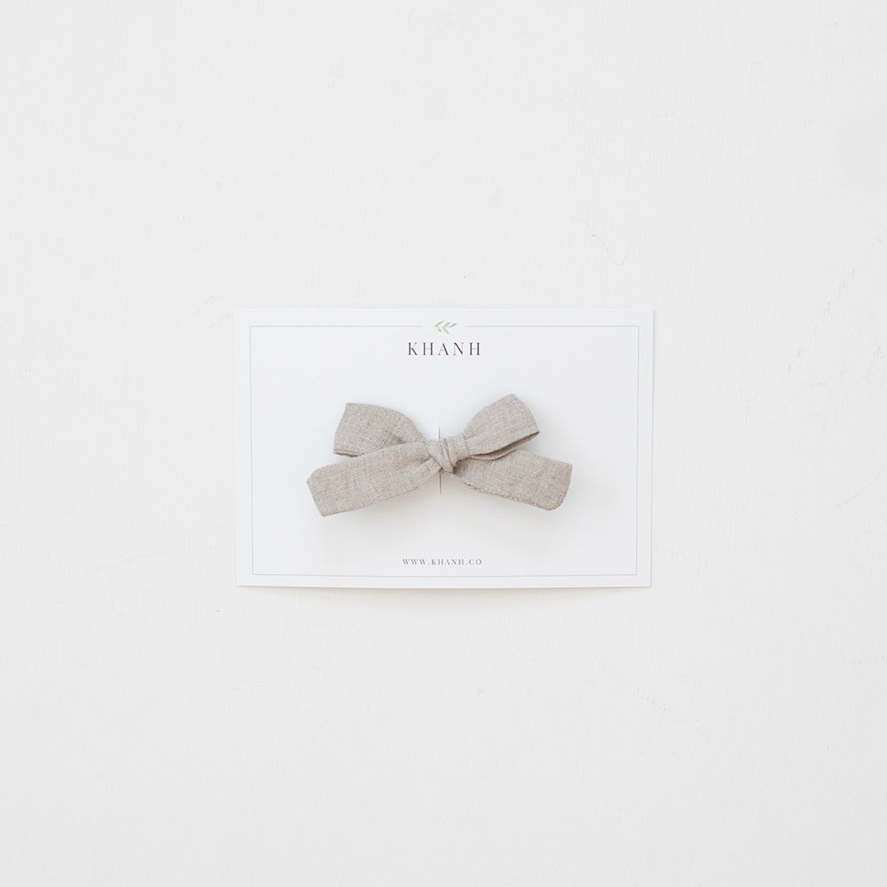 Pewter | Petite Hand - Tied Bow