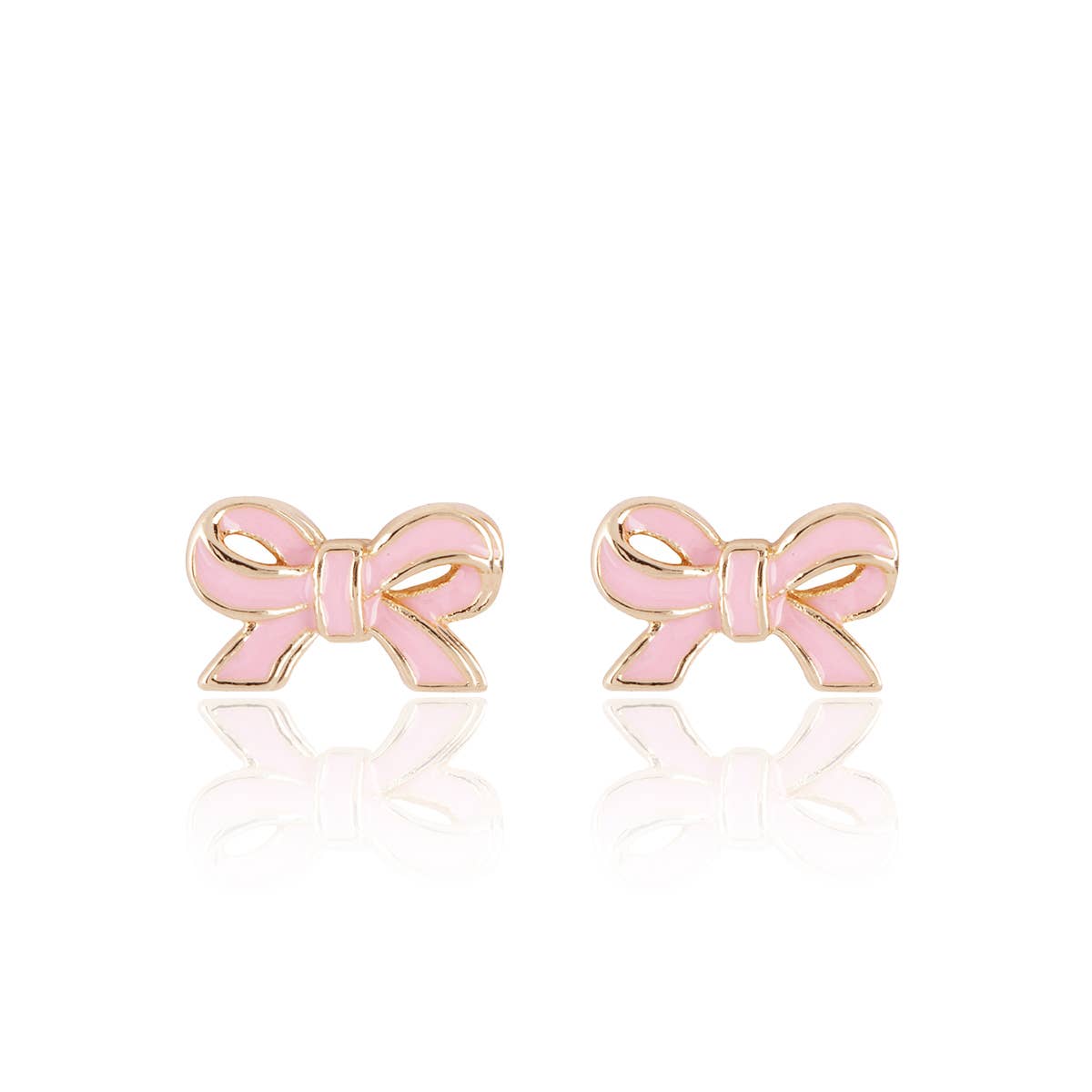 Pretty Pink Bow | Stud Earrings