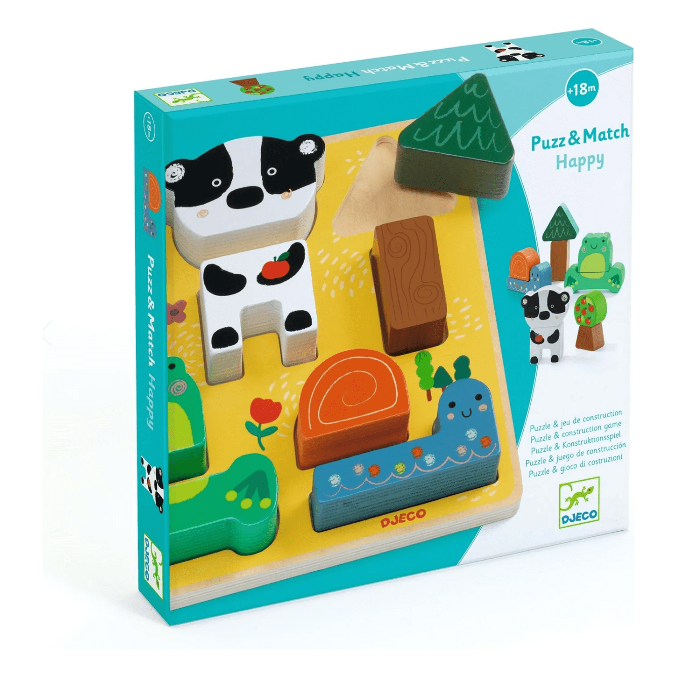 Puzz & Match Happy Wooden Puzzle