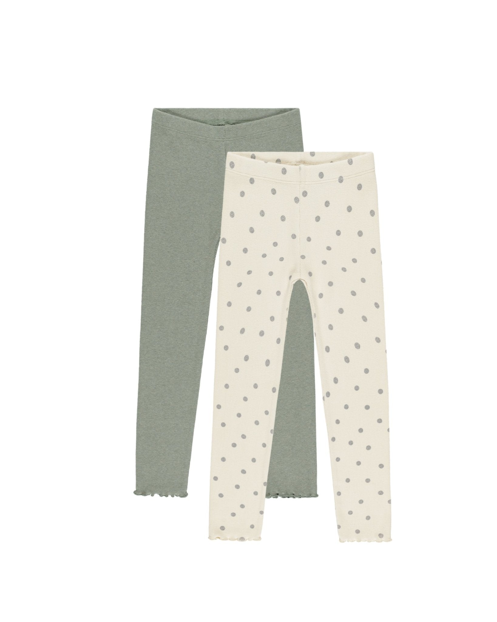 Ribbed Legging Set || Polka Dot, Eucalyptus