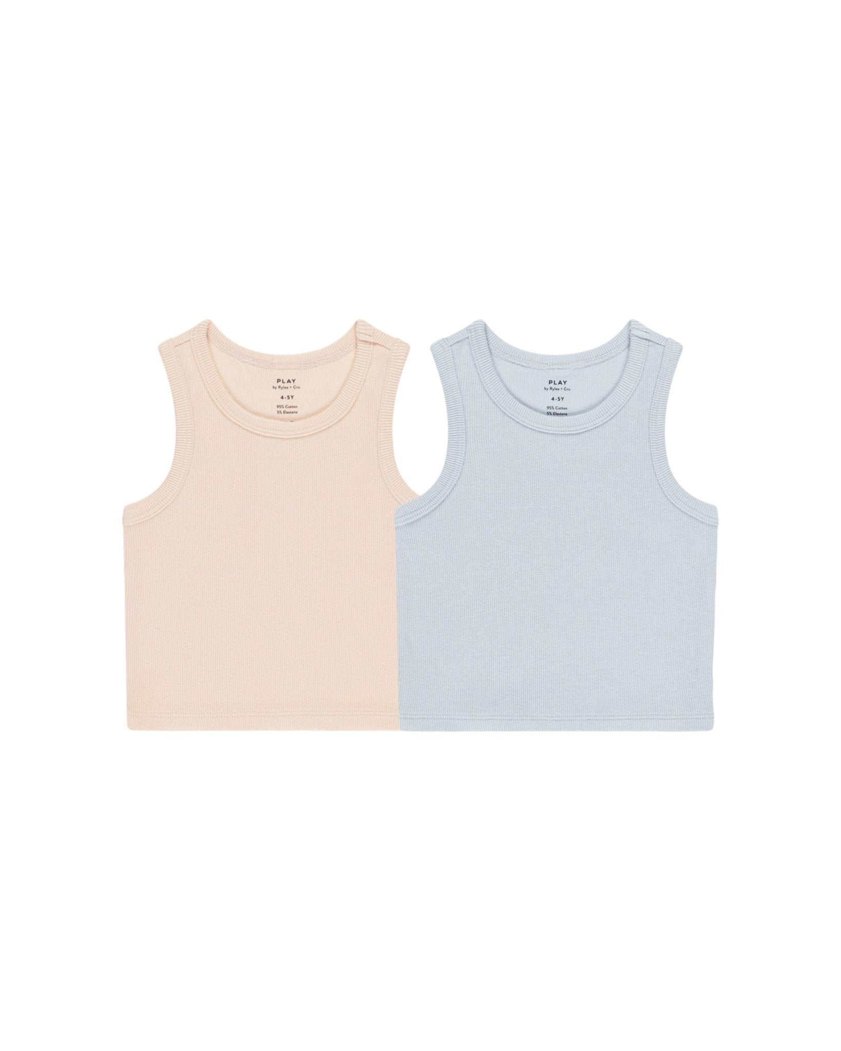Ribbed Tank Set || Light Blue, Shell