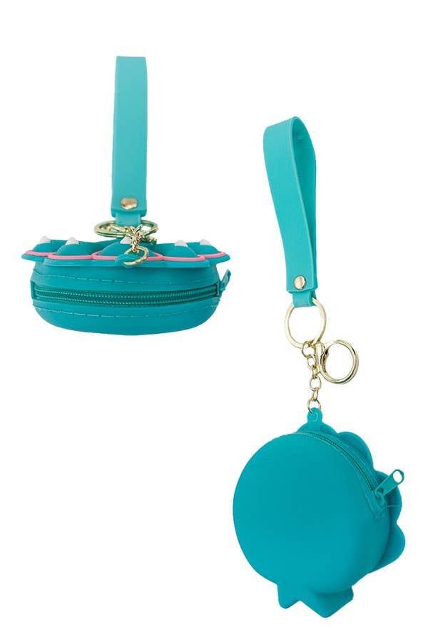 Seashell Marine Life Silicone Zippered Coin Bag