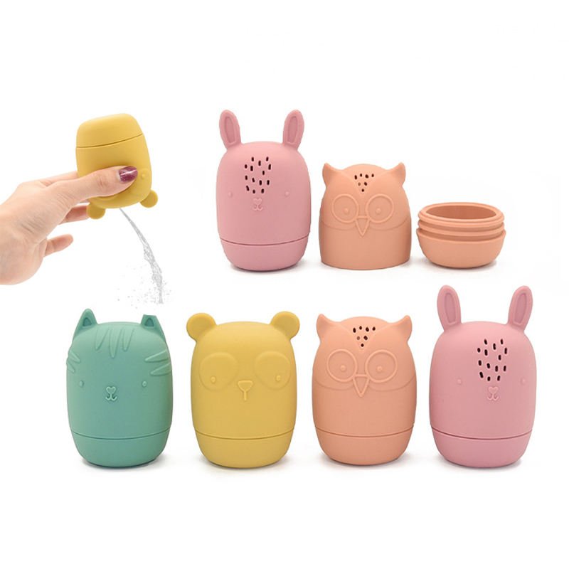 Silicone Animal Bath Toys Set