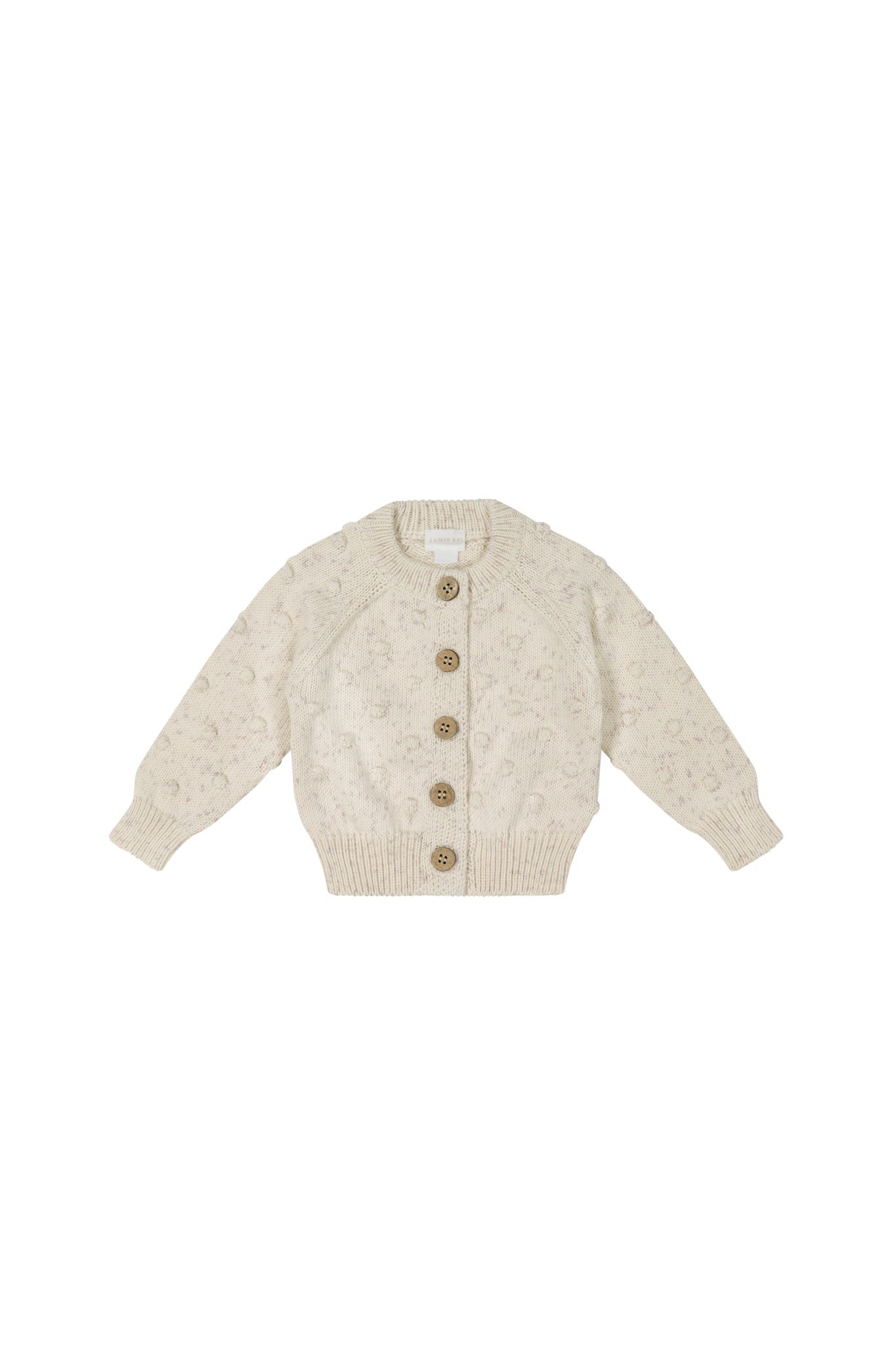 Simple Dotty Cardigan - Marshmallow Fleck