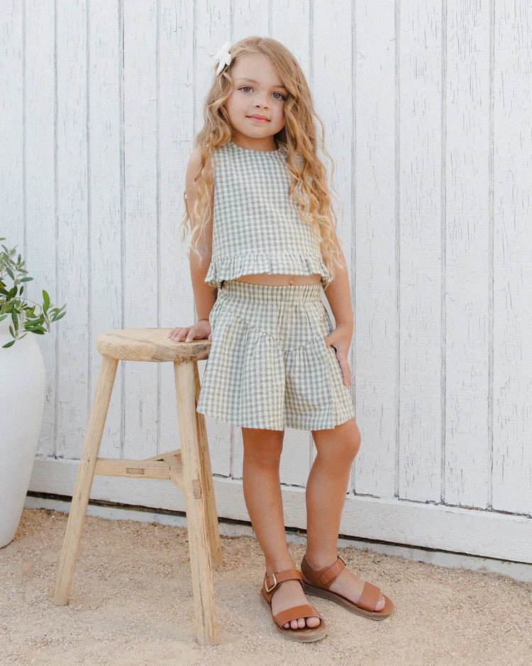 Sparrow Skirt || Eucalyptus Gingham