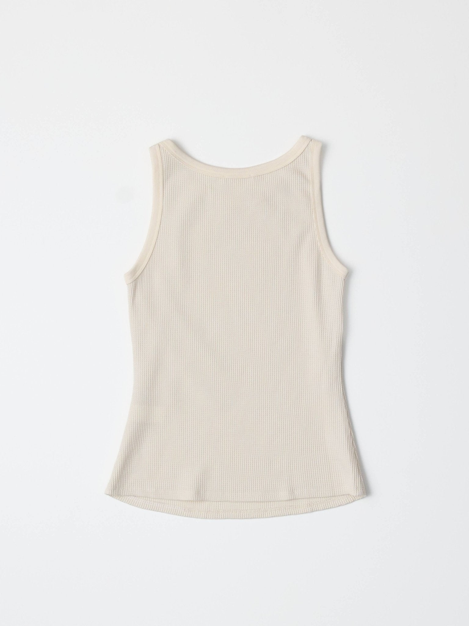 The Anza Thermal Knit Tank Top - Cream
