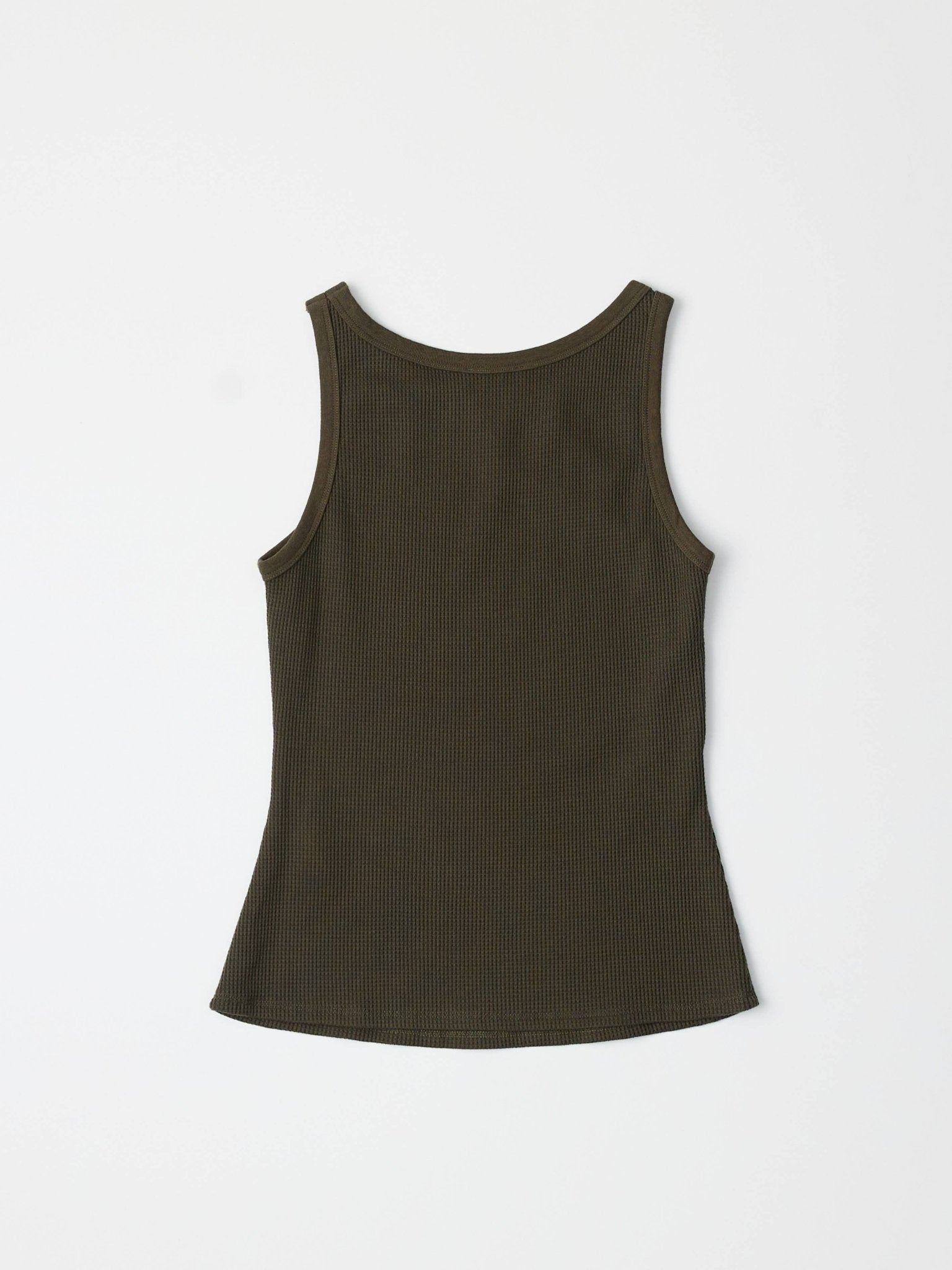 The Anza Thermal Knit Tank Top - Olive