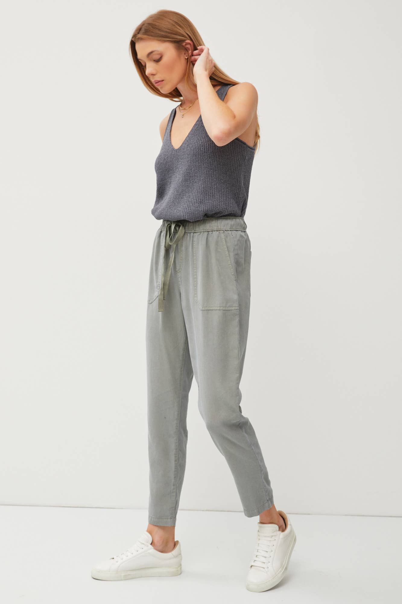 THE LARA PANT | GREY MOSS