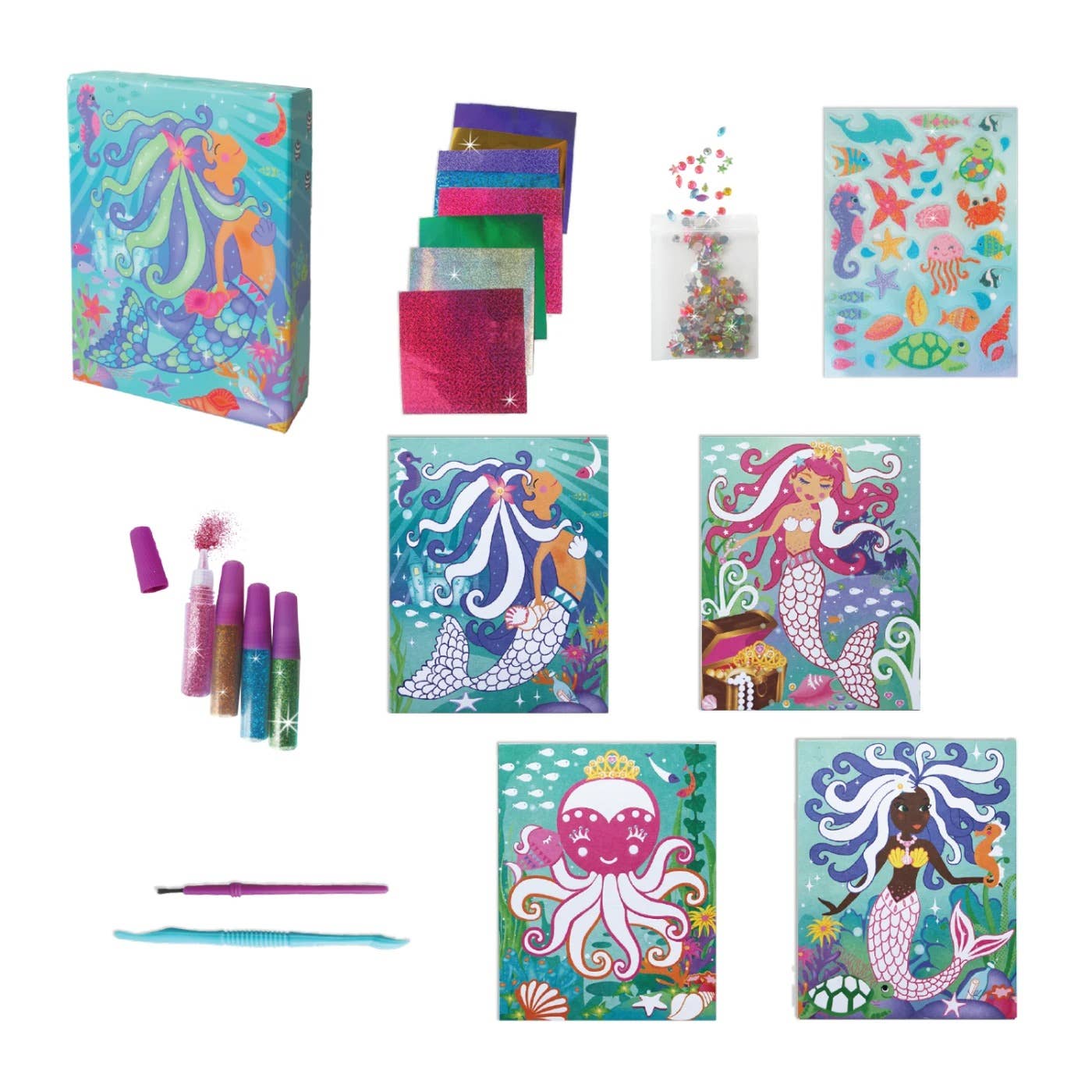 Totally Mermaids Glitter & Foil Art Set