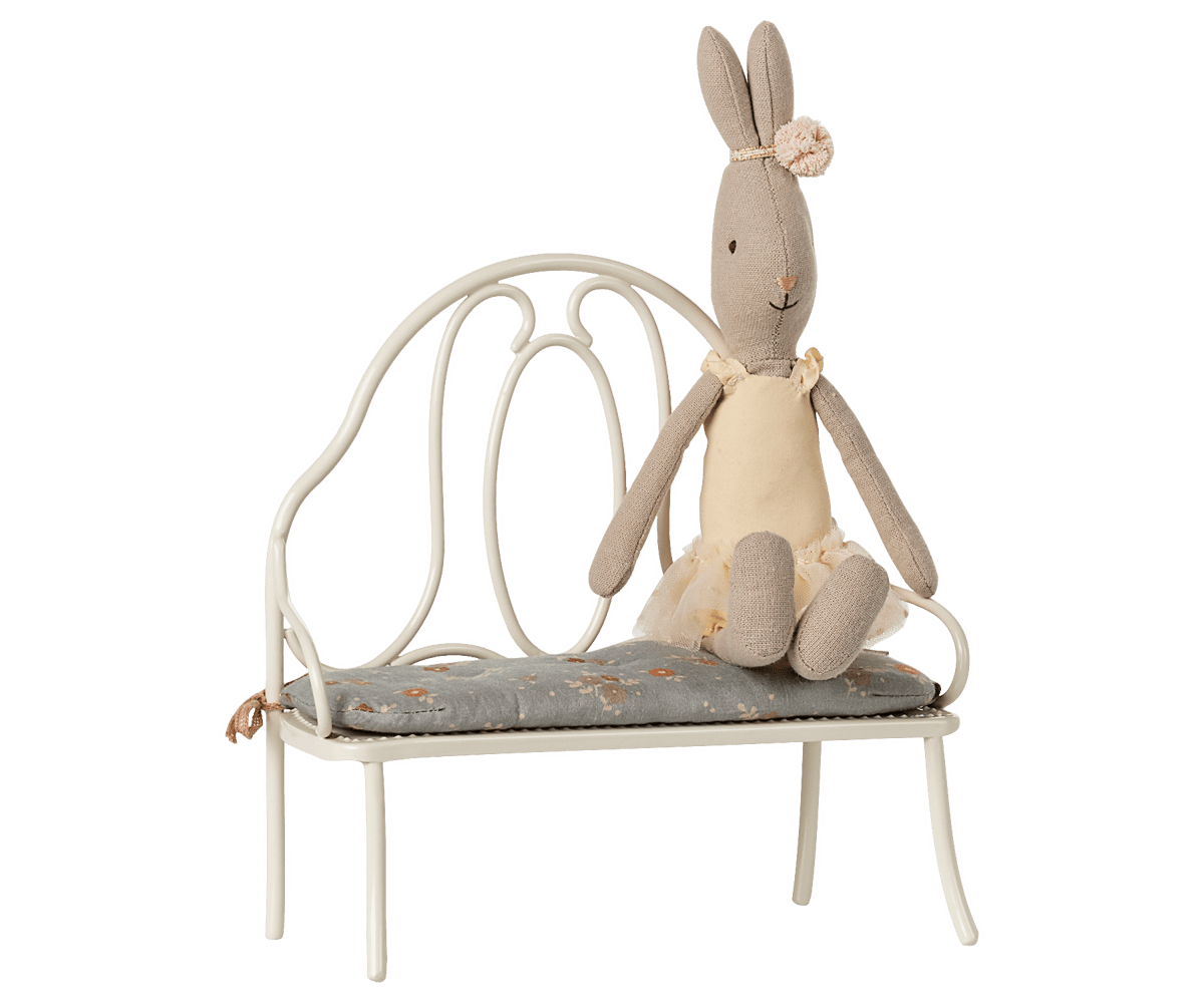 Vintage bench, Miniature - Off white