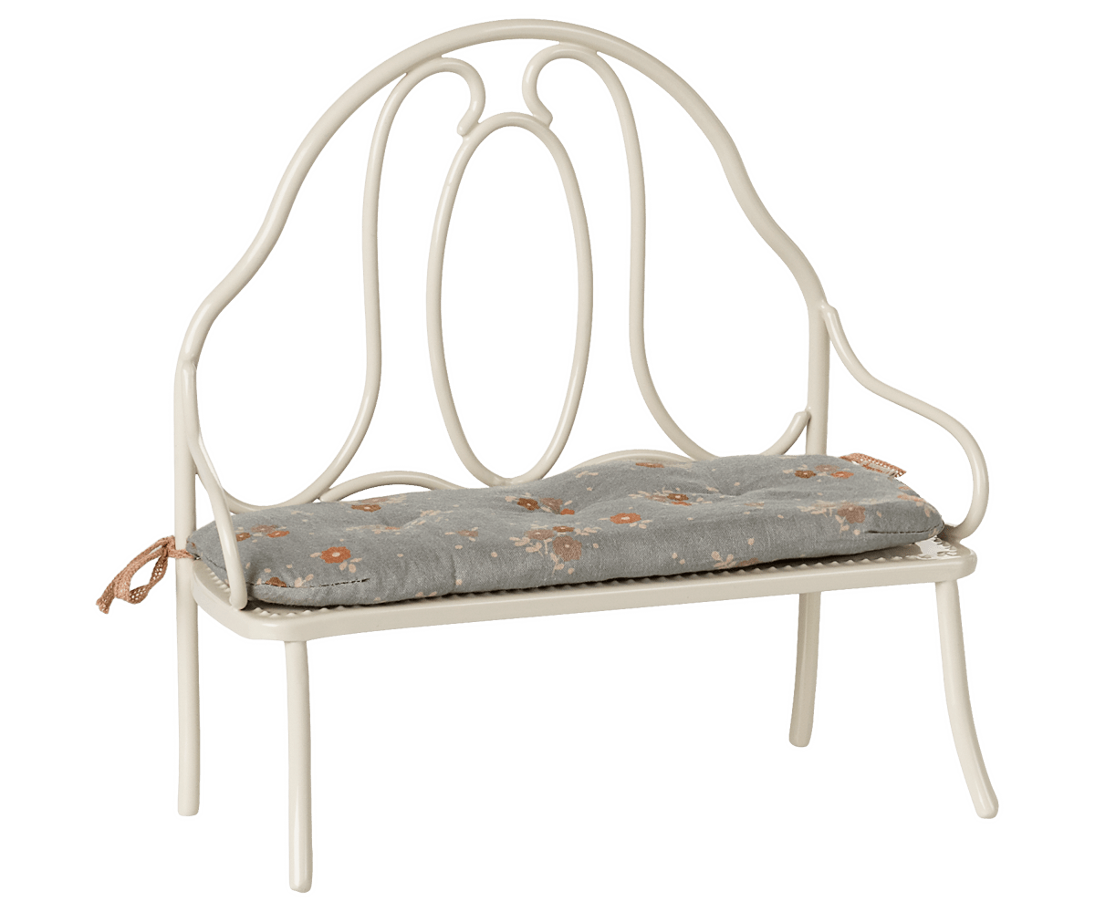 Vintage bench, Miniature - Off white