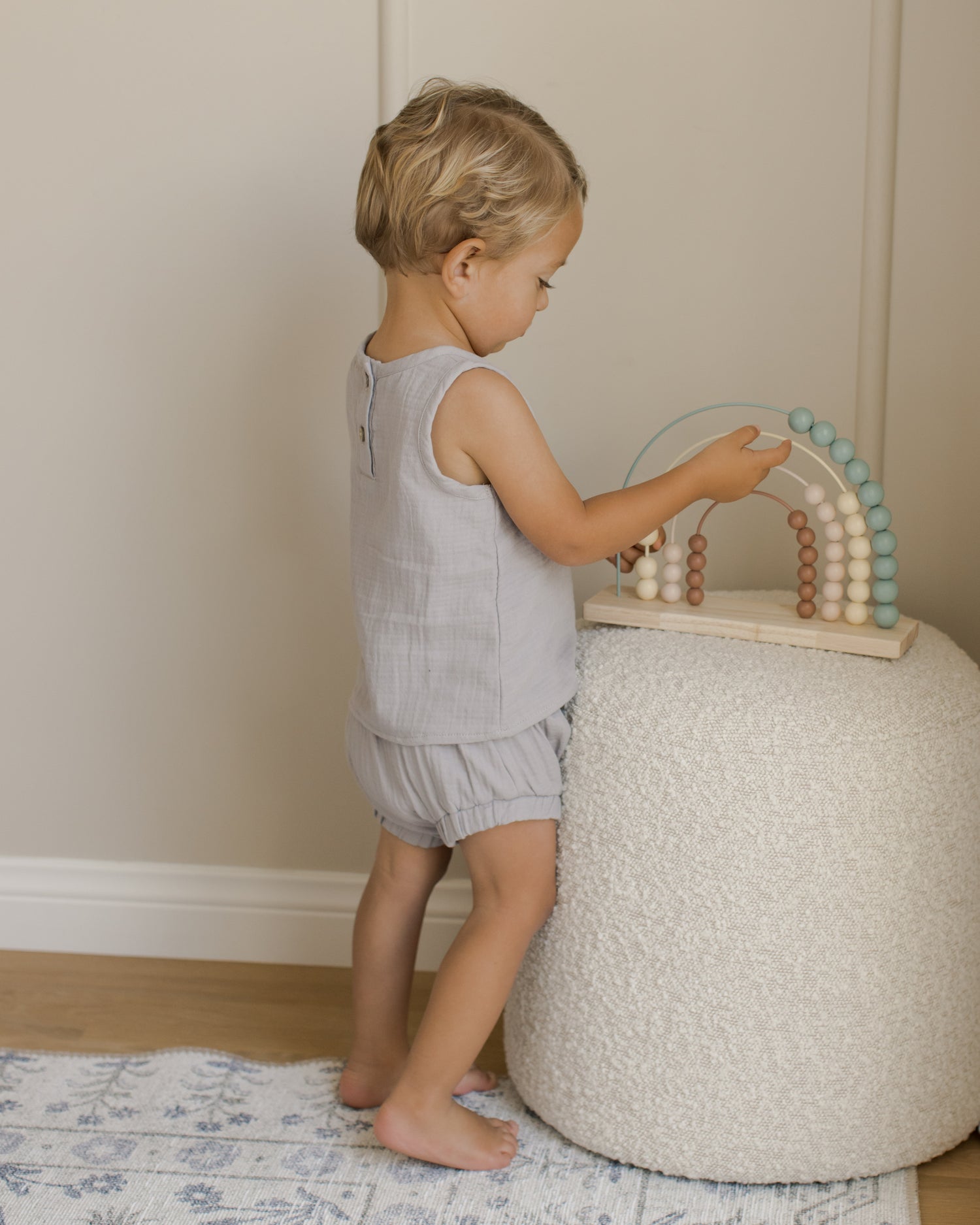 Woven Tank + Short Set || Periwinkle