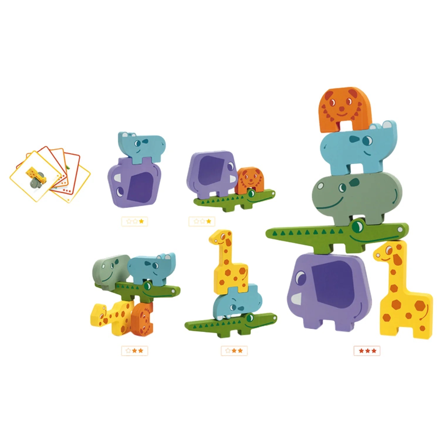 Ze Totanimo Wooden Animal Stacking Game