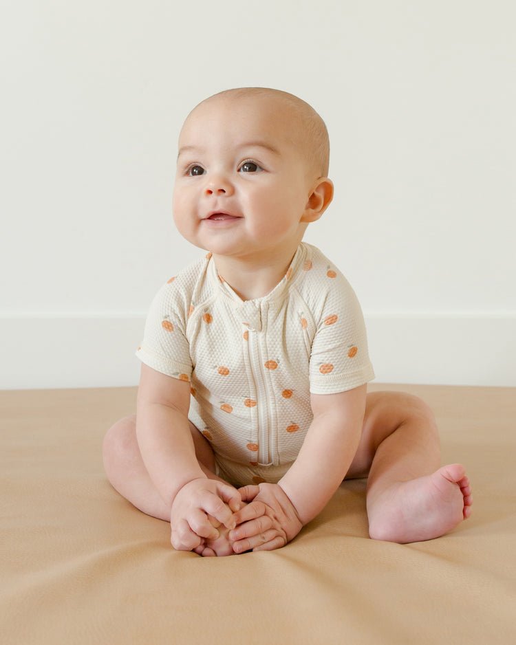 Zip Rashguard One - Piece || Oranges - LAST ONE 3/6M